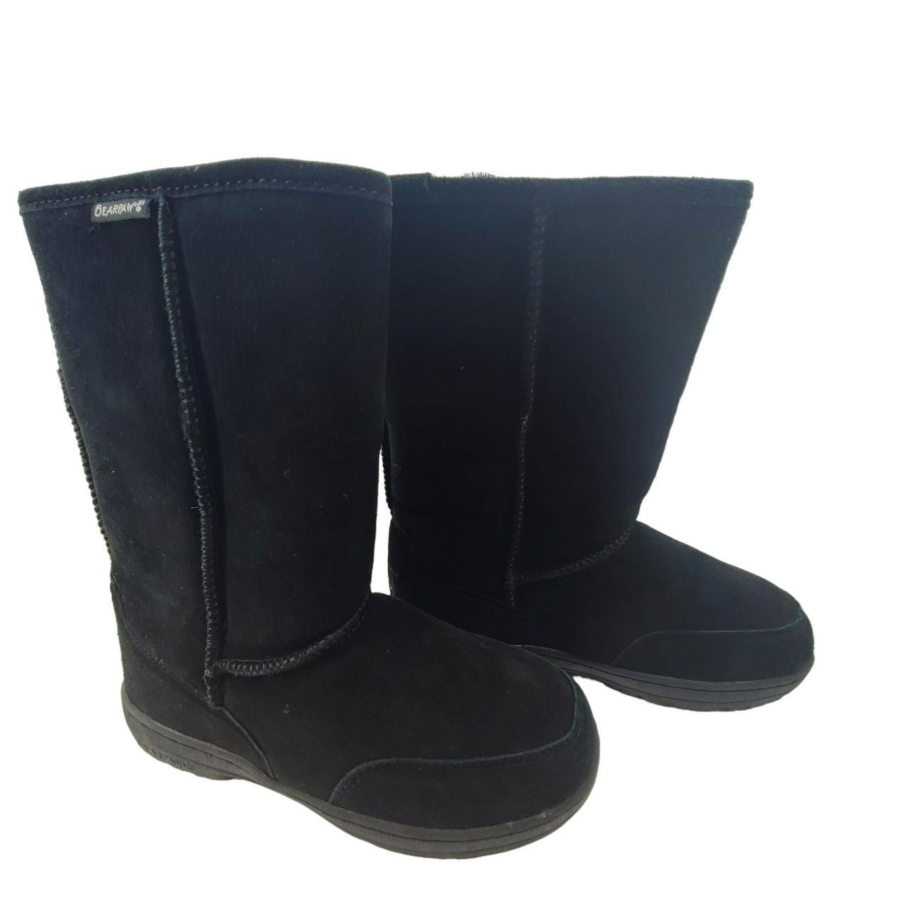 BearPaw Meadow 10” Sheepskin Boots Black Size... - Depop