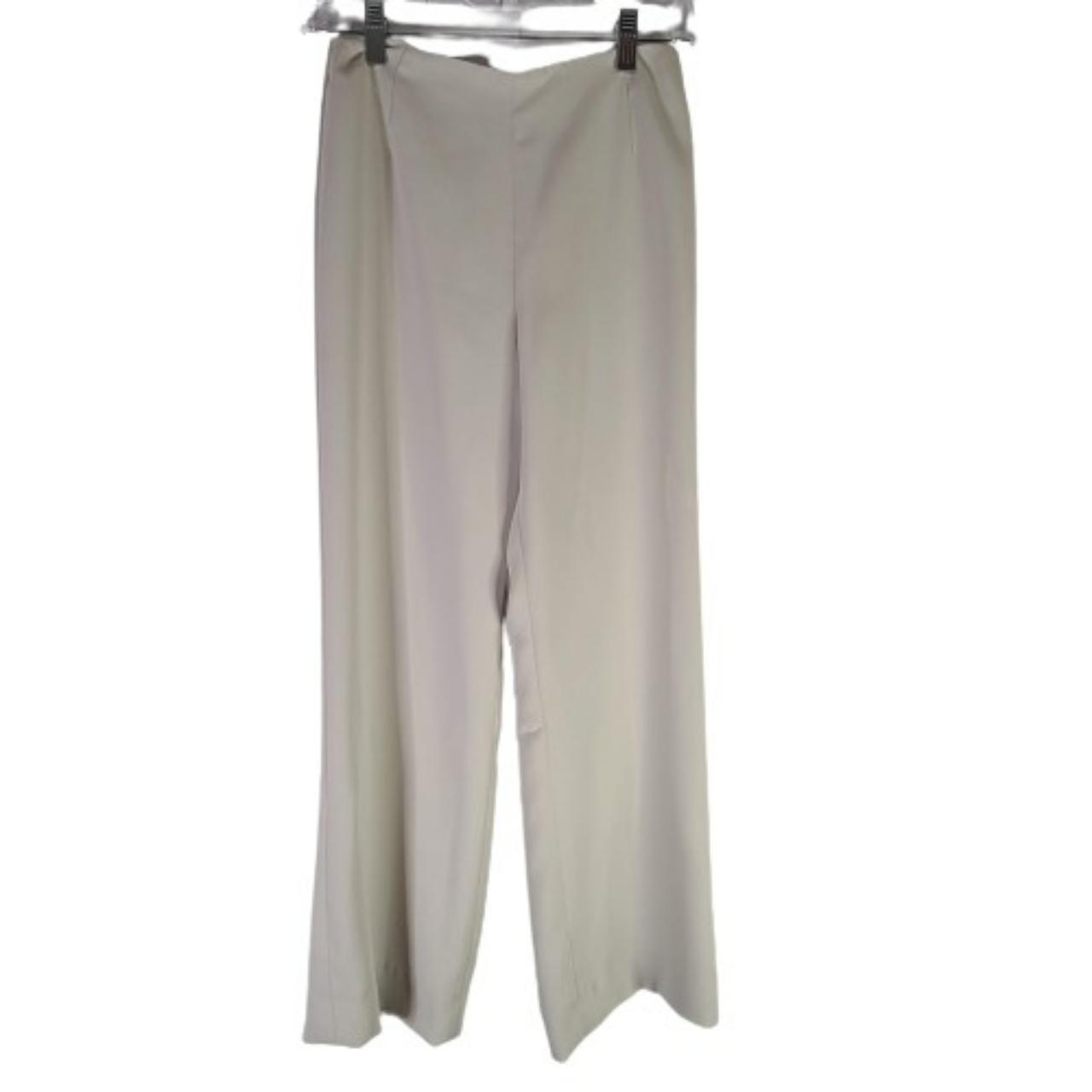 Yansi Fugel Black Pin Stripe Silver Dress Pants - Depop