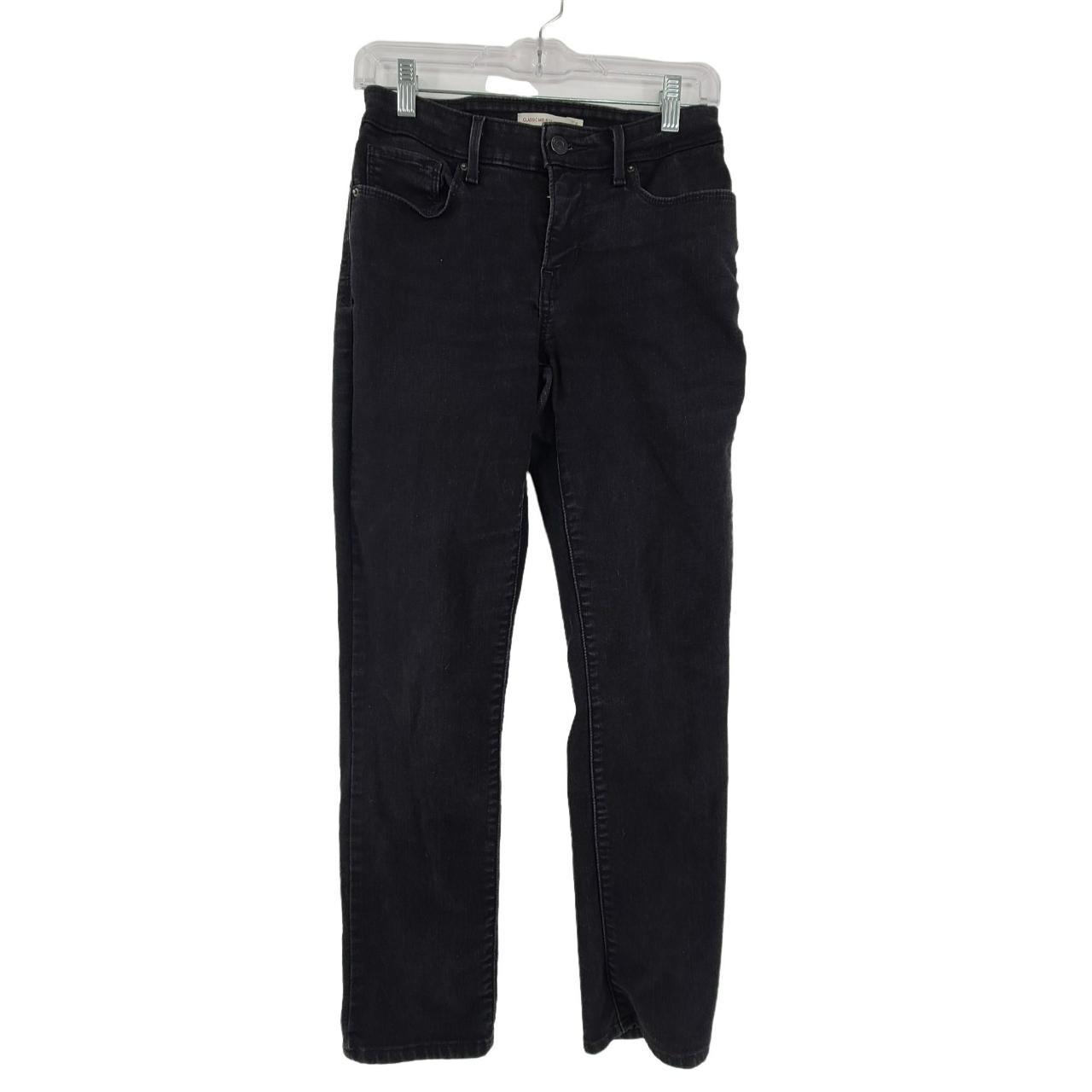 Levi's Classic Mid Rise Skinny Black Denim Jeans... - Depop