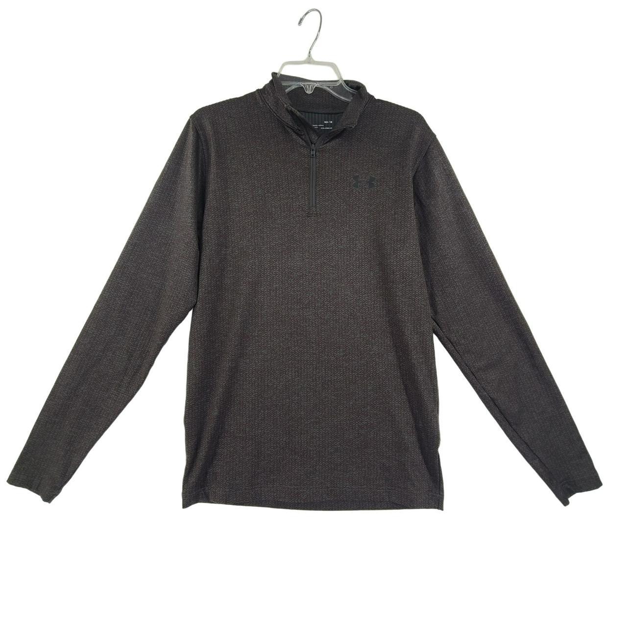 Under Armour Women's 1/4 Zip Dark Gray Sweatshirt... Depop