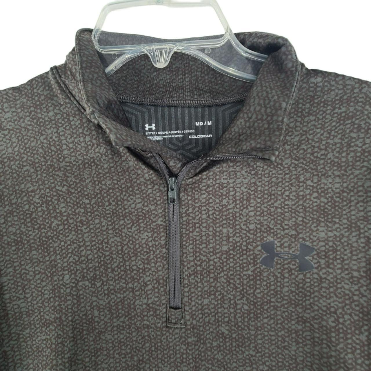 Under Armour Women's 1/4 Zip Dark Gray Sweatshirt... - Depop