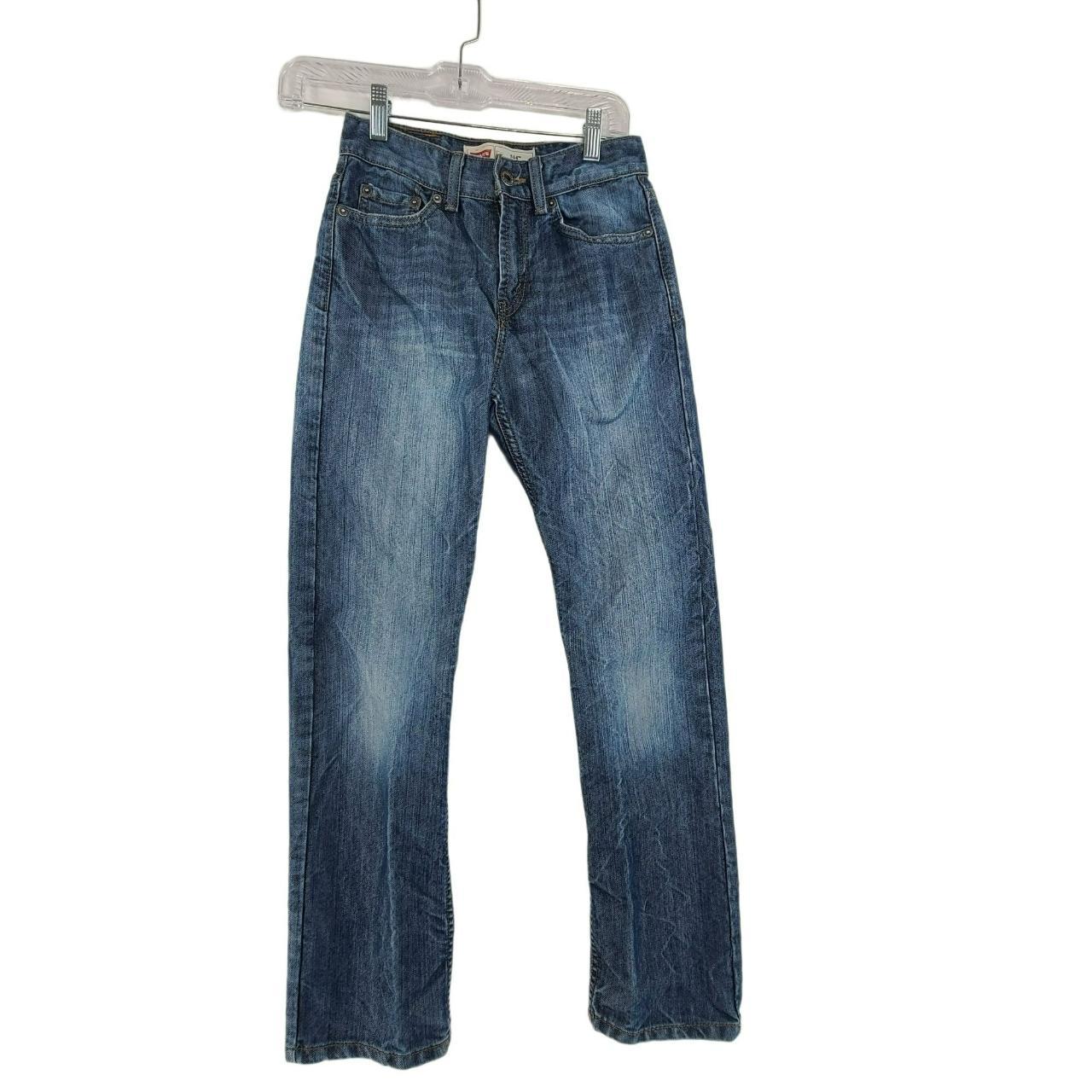 Levi's Girl's 514 Slim Straight Leg Blue Jeans Size... - Depop