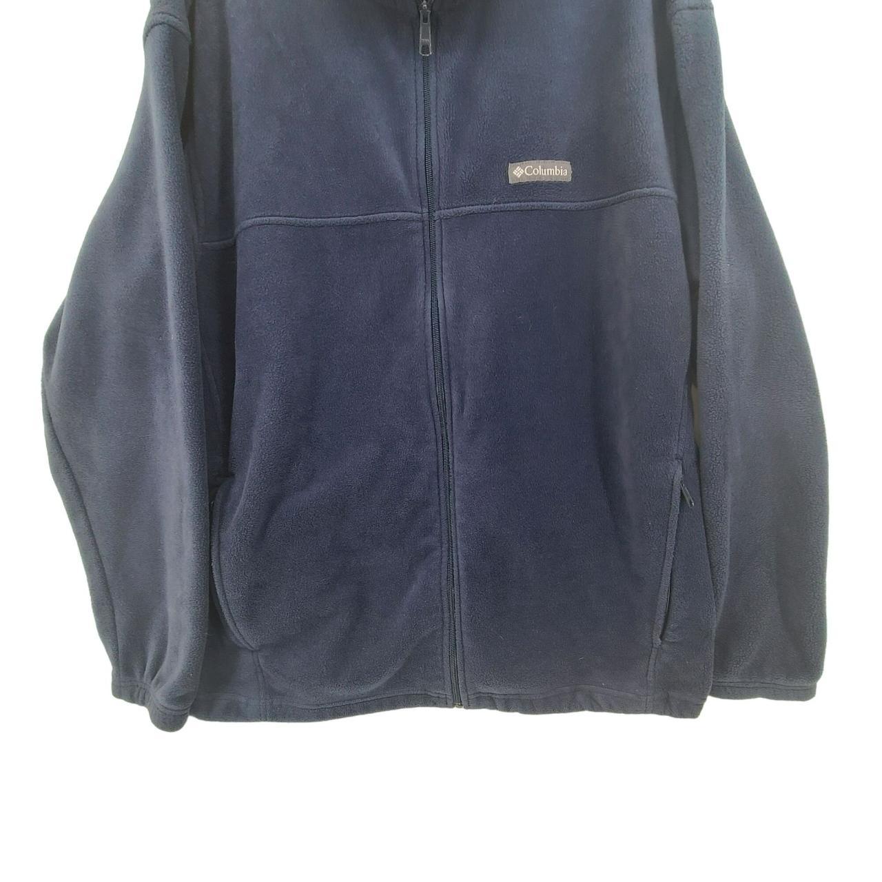 Columbia Men's Zip Up Fleece Jacket Blue Size... Depop