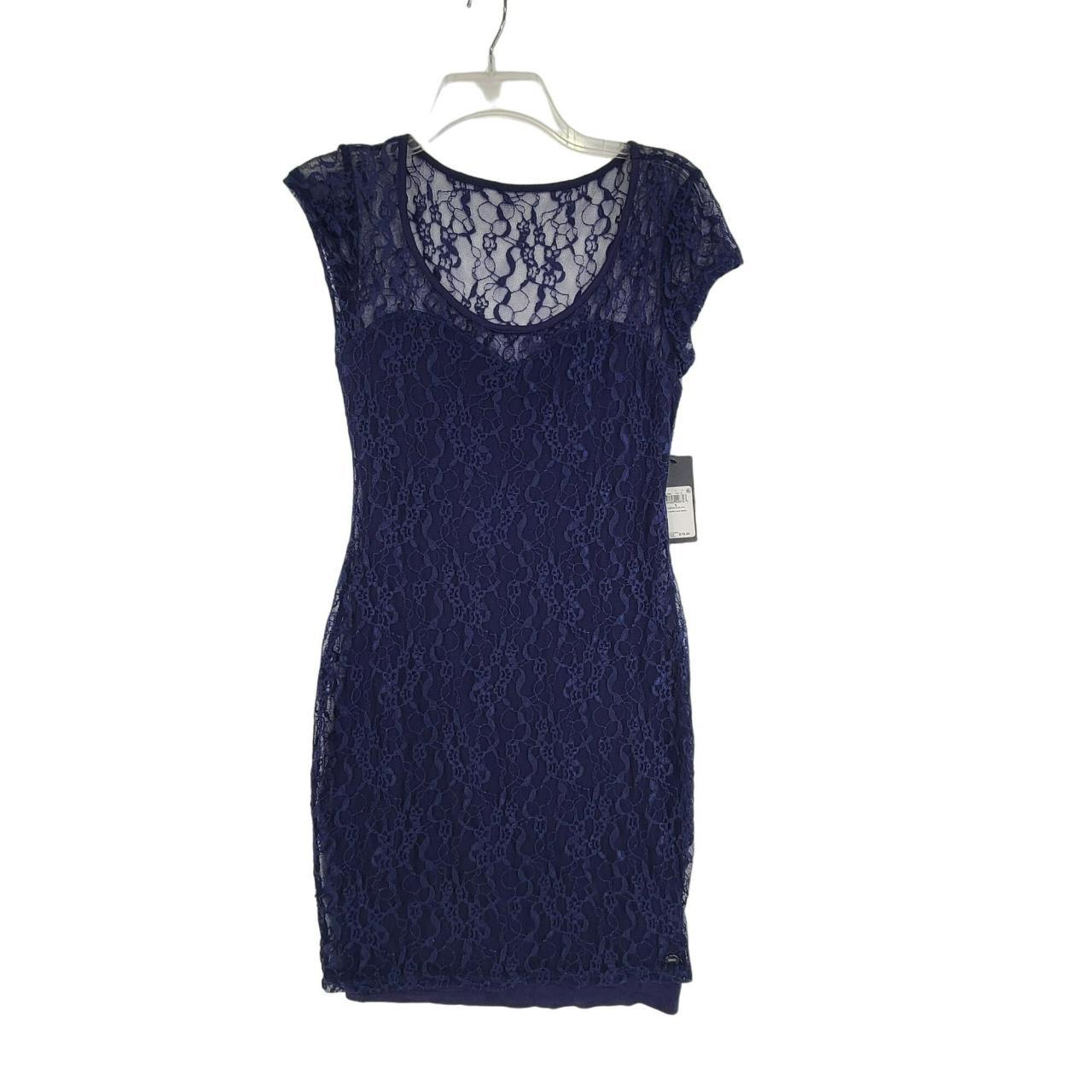 Guess blue hotsell lace dress