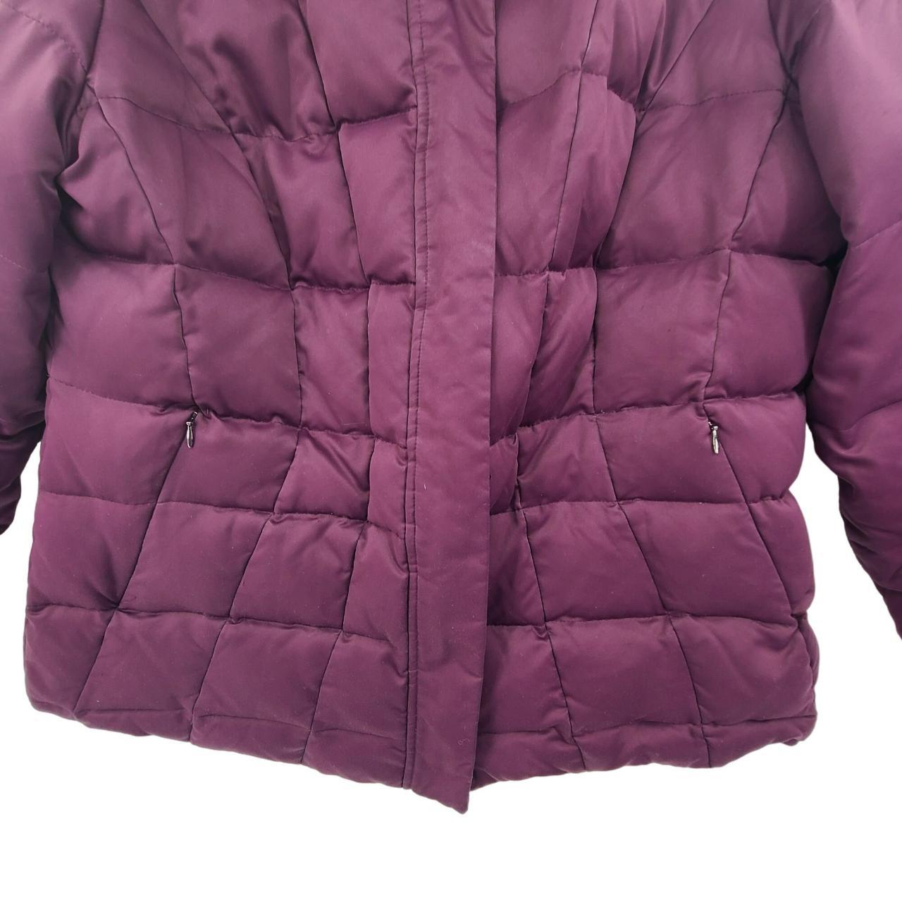 Calvin Klein Women's Full Zip Puffer Coat Purple... - Depop