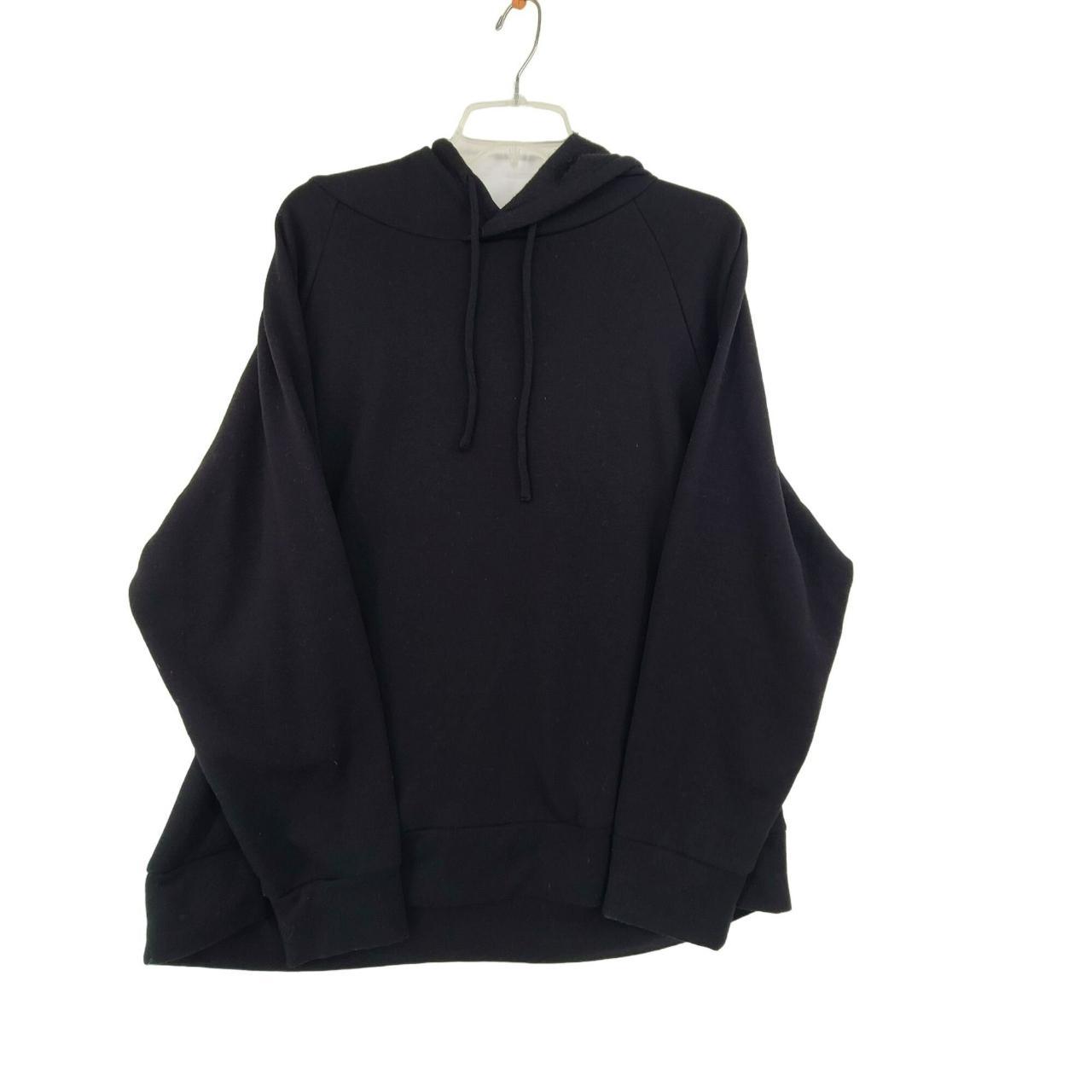 Eddie Bauer Women's Hooded Pullover Sweatshirt Black... Depop