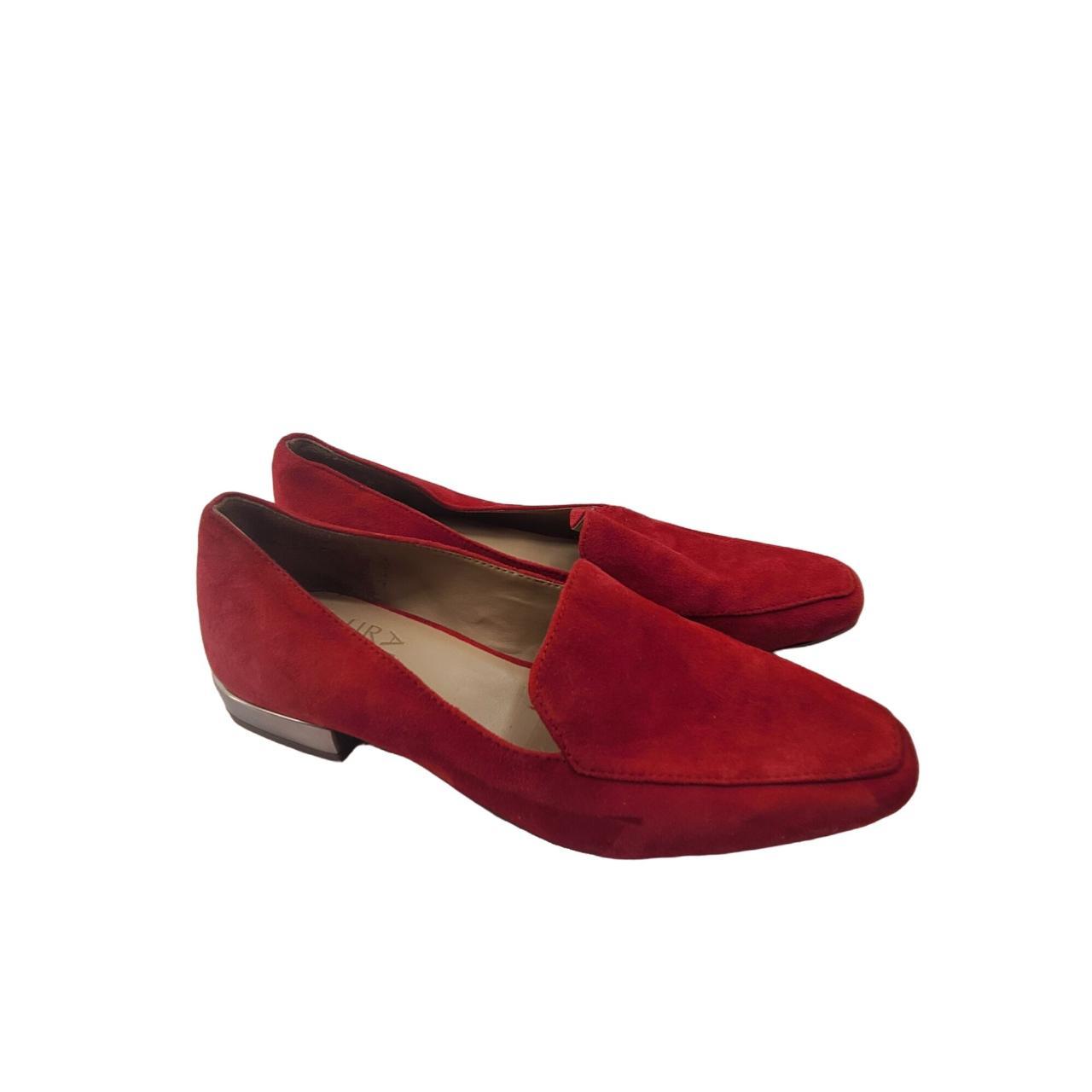 Naturalizer Cela Leather Loafers Flats Red Size... Depop