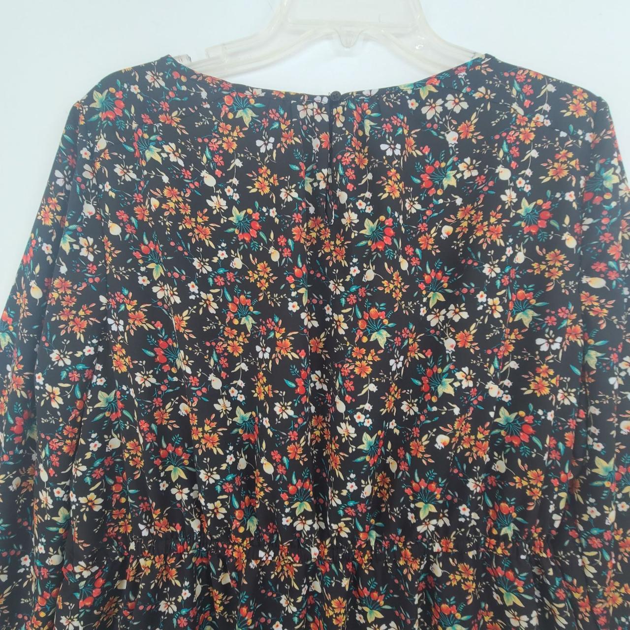 J. Crew Mercantile Black Versailles Floral Tulip Hem. Depop