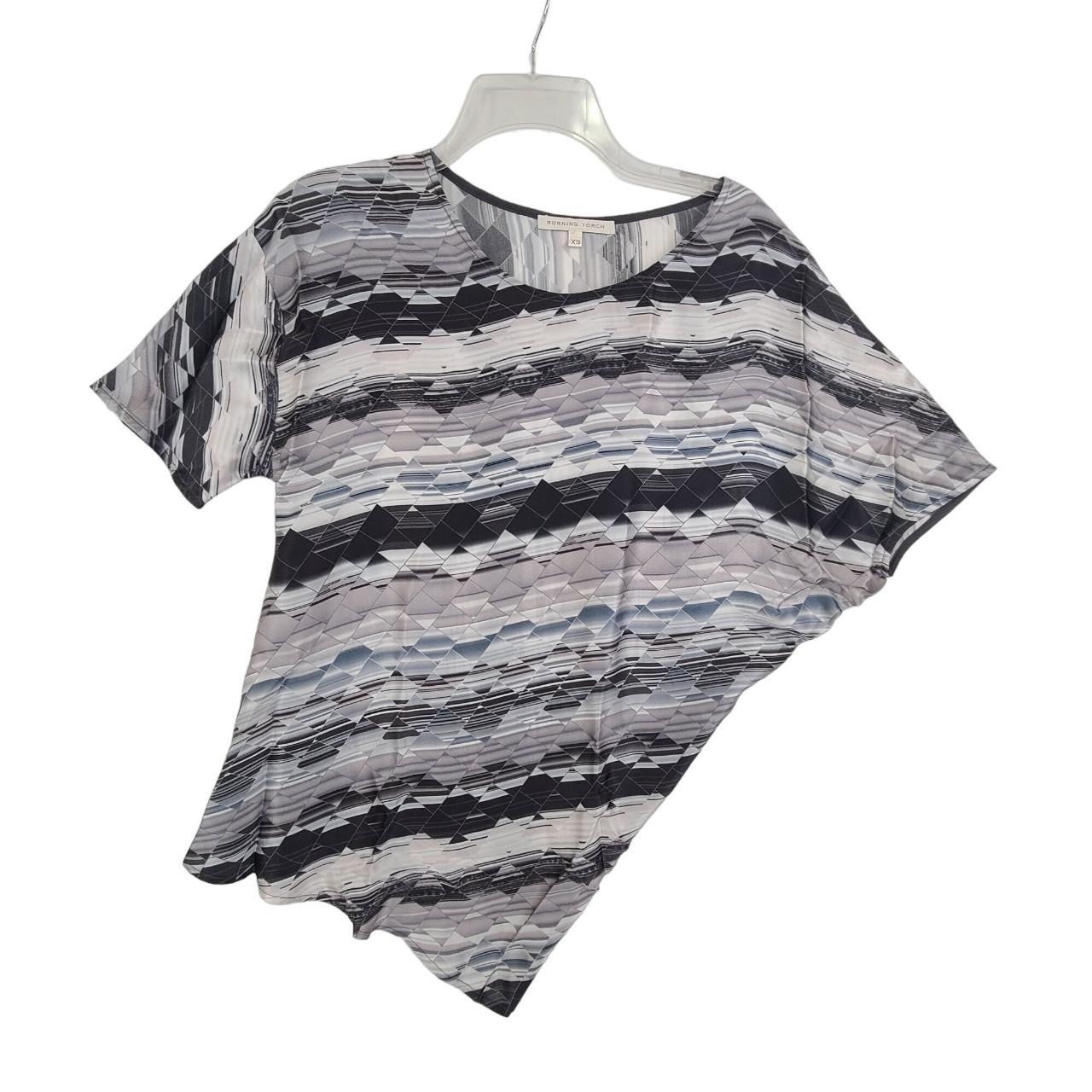 Burning Torch Women's Asymmetrical Hem Short Sleeve... Depop