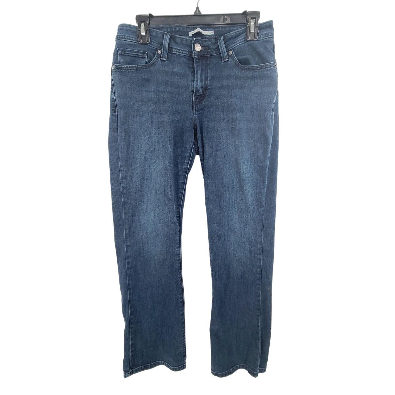 Levi Strauss Women's 529 Curvy Bootcut Jeans Blue... Depop