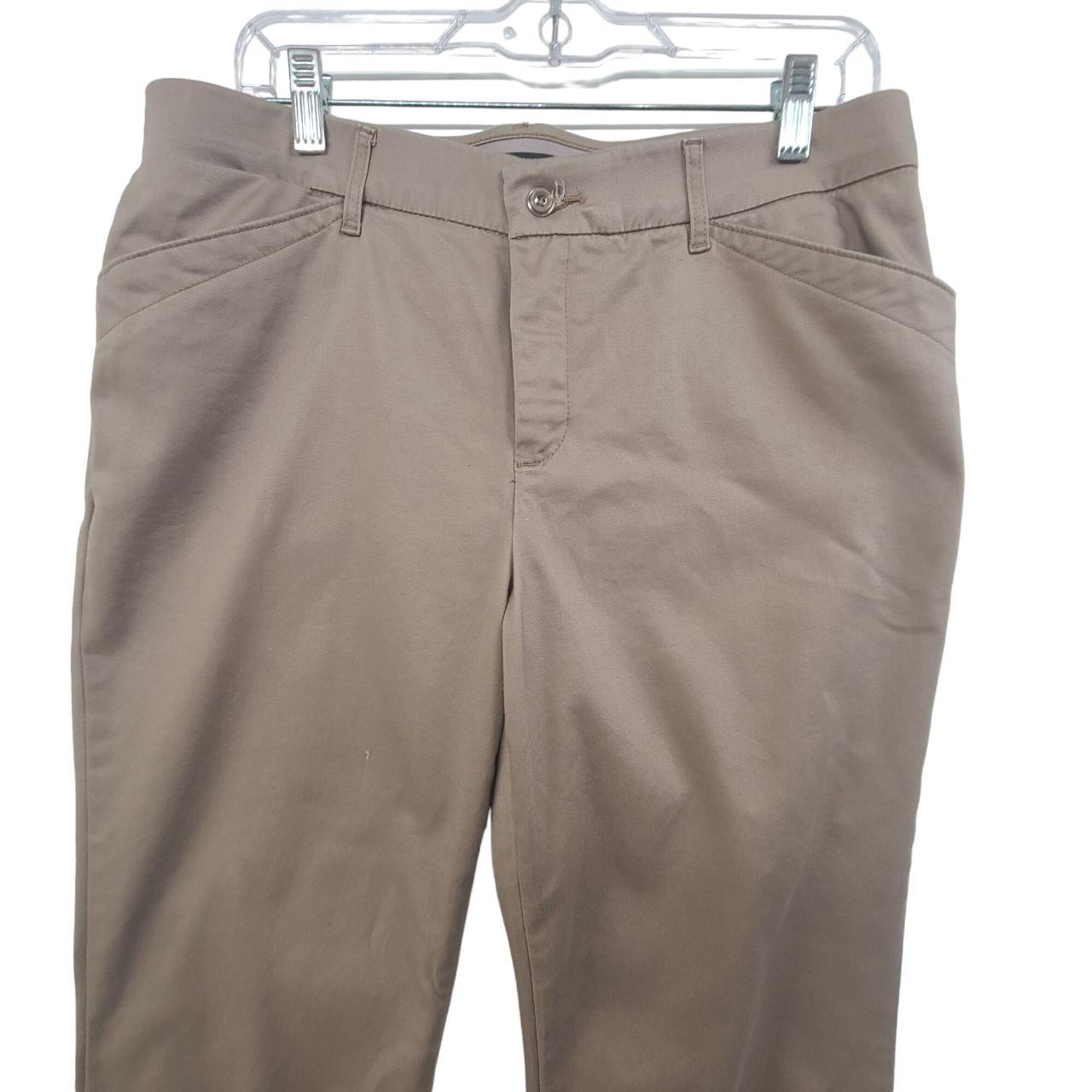 riders by lee mid rise straight leg khaki pants