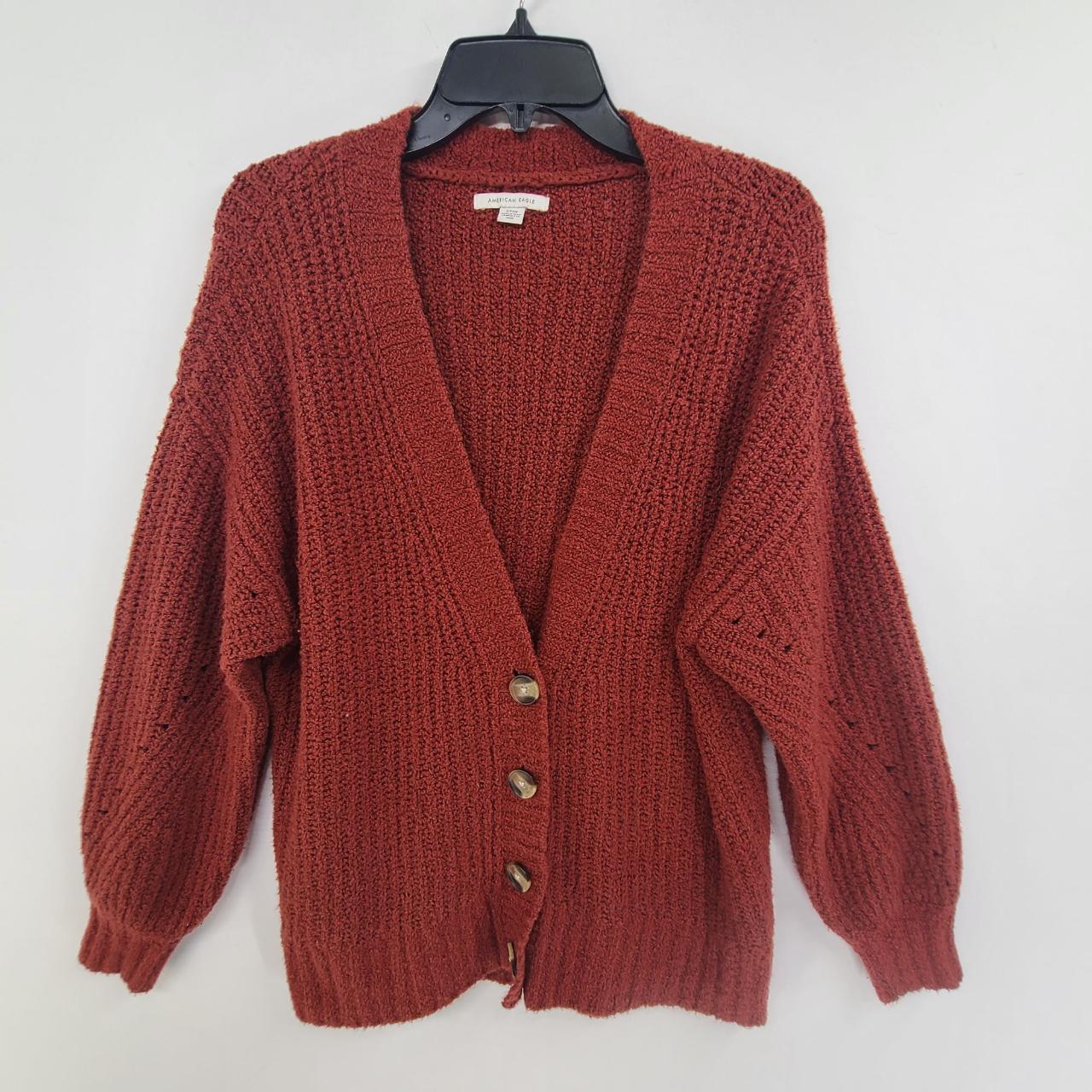 Chunky burnt orange cardigan best sale