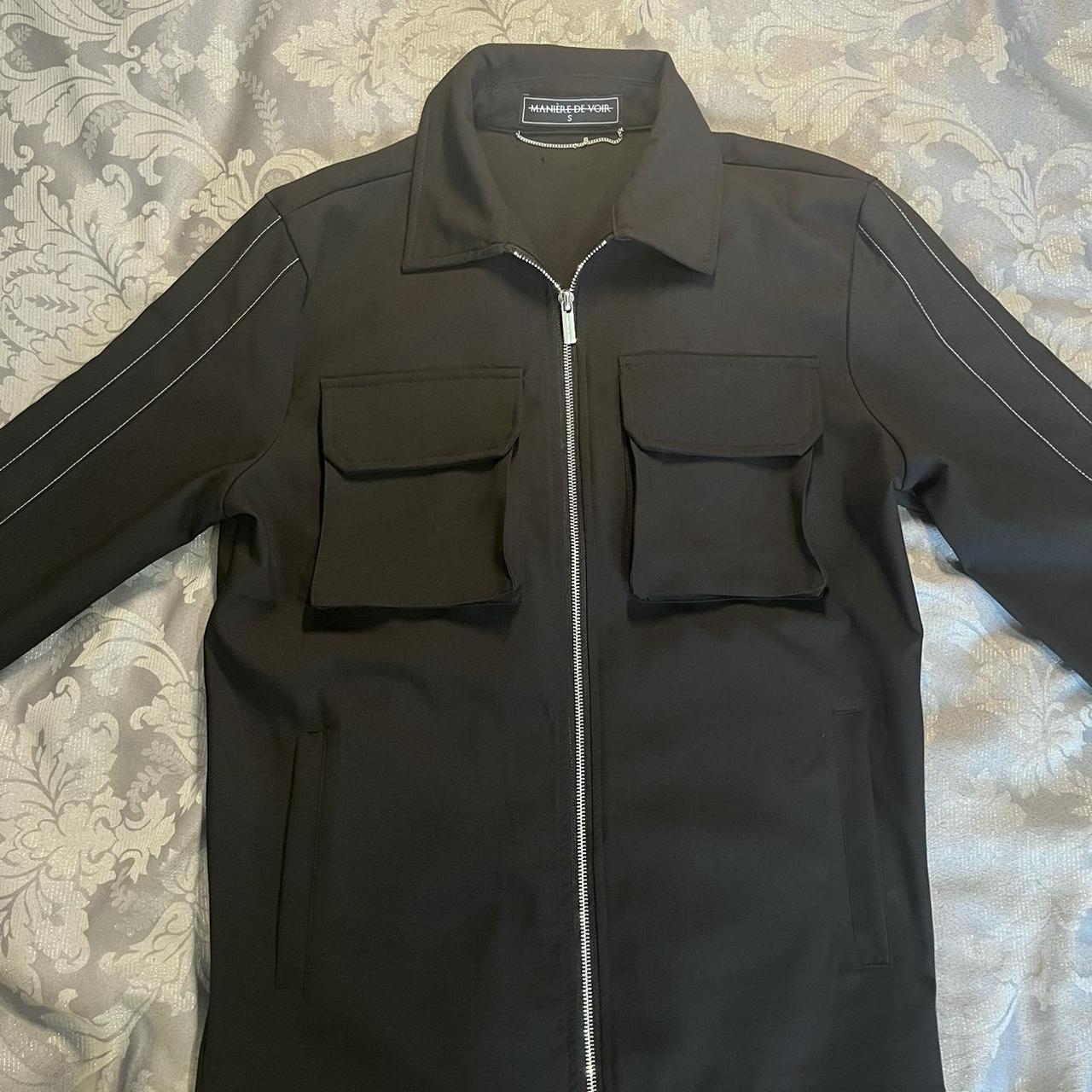 Maniere De Voir Men S Black Jacket Depop