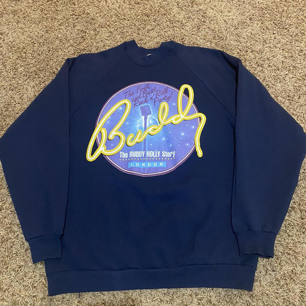 vintage-90-s-navy-blue-sweatshirt-buddy-holly-story-depop