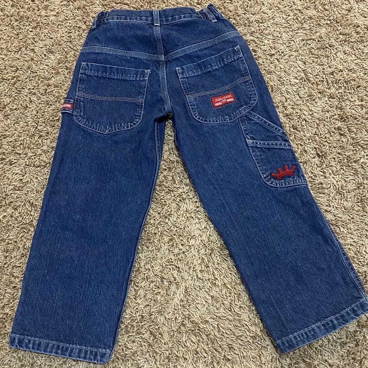 Vintage JNCO kids blue carpenter jeans with an... - Depop