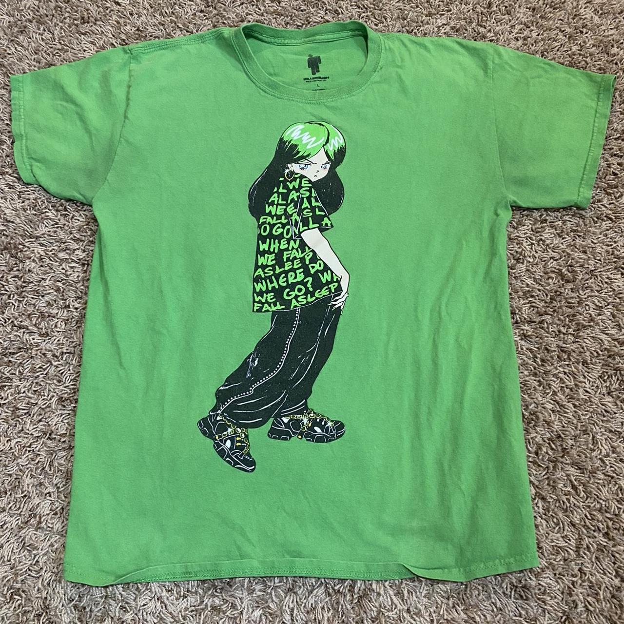 Billie Eilish Anime Green T-Shirt