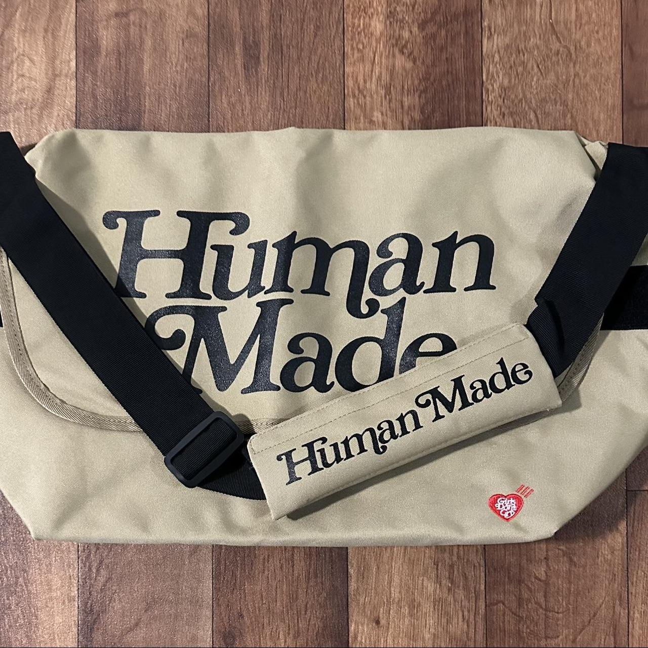 Human Made Khaki One Shoulder Messenger Bag... - Depop