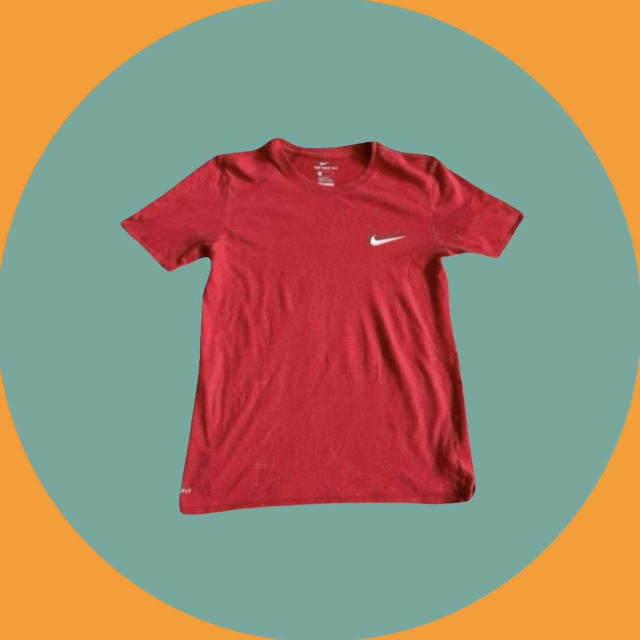 womens red and white nike shirt