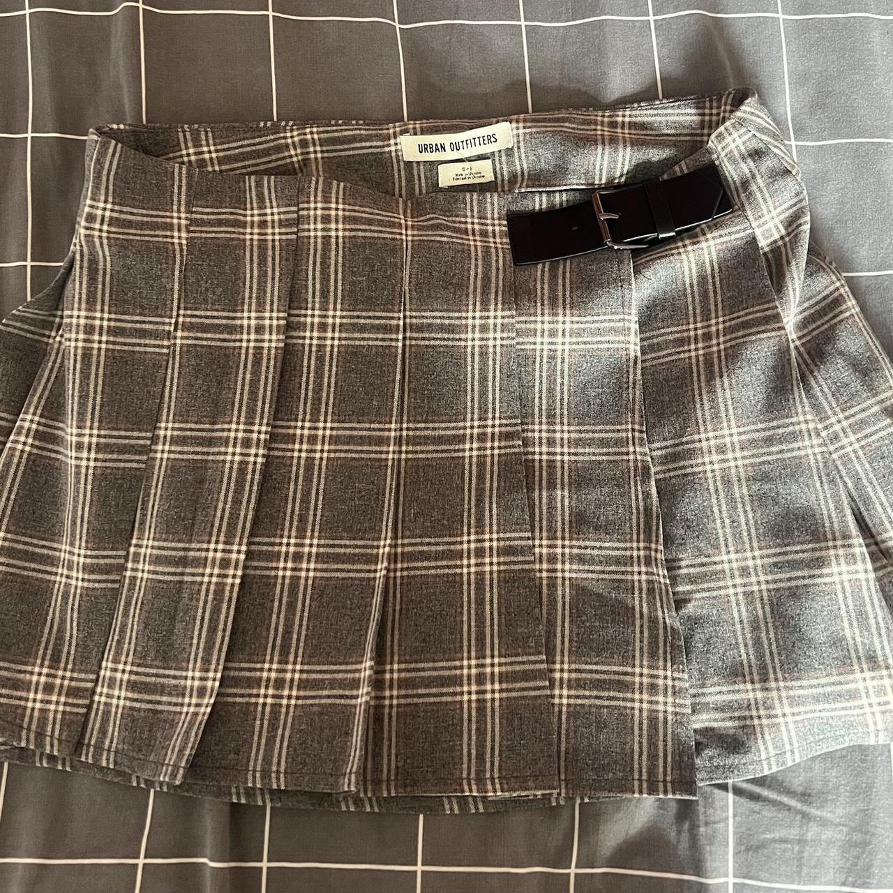 Urban Outfitters Grey Plaid Skirt Never worn tags. Depop