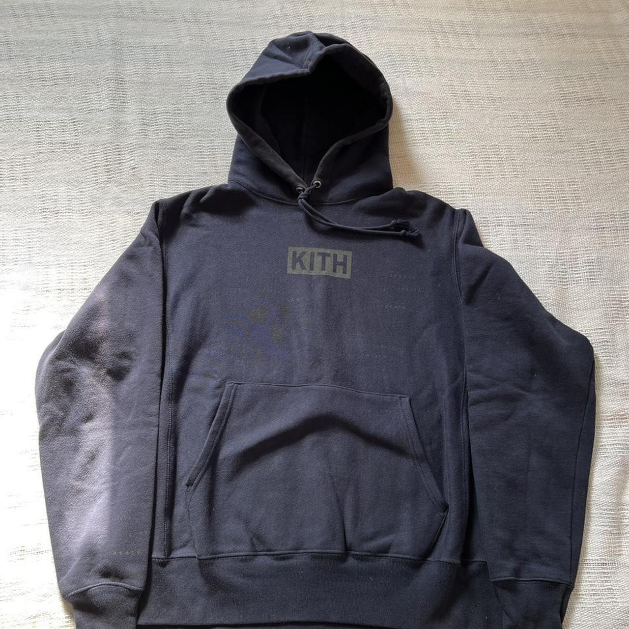 KITH TREATS ENCRYPTED NAVY HOODIE, SIZE MEDIUM, #kith...