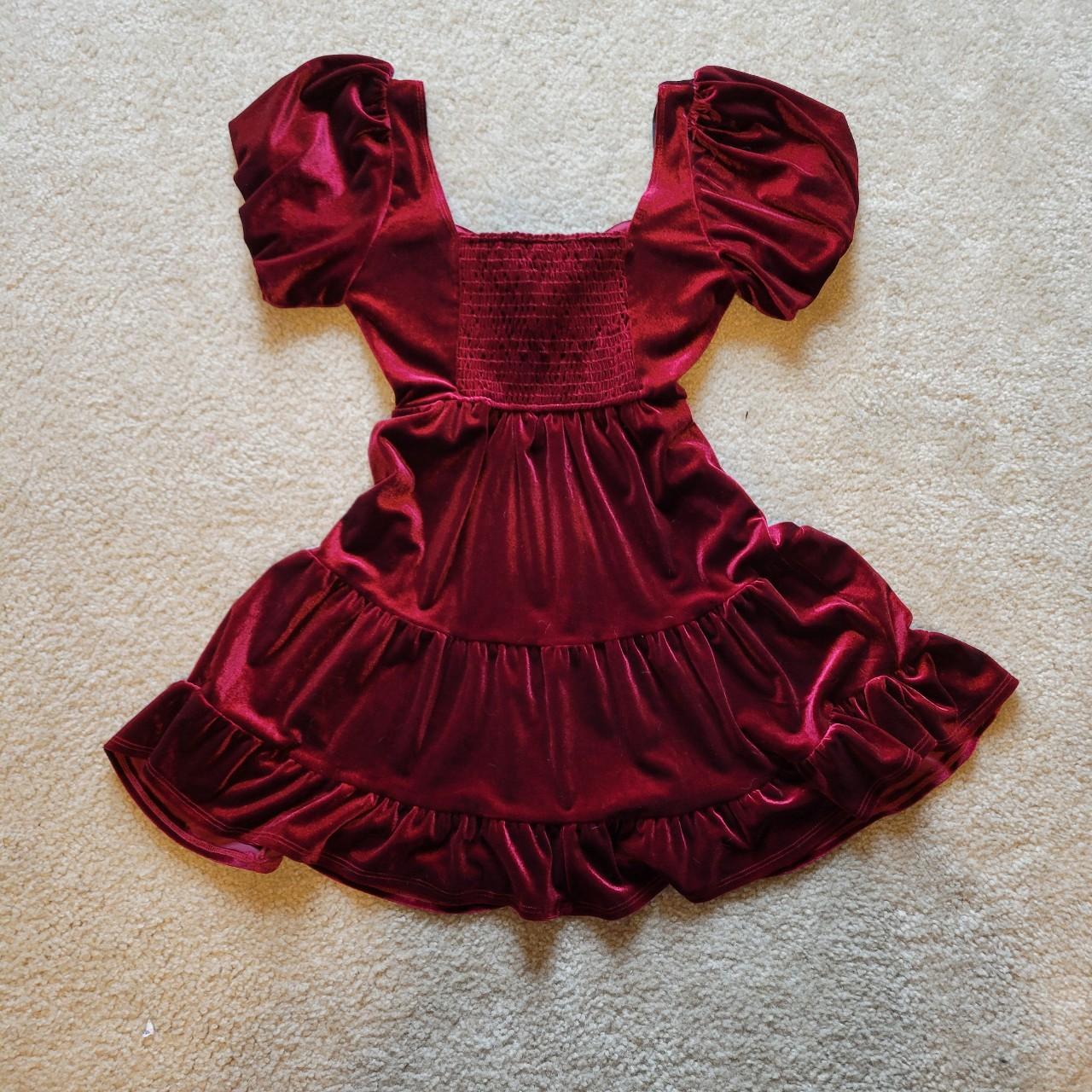 Beautiful Velvet Wine Dress From B. Darlin. Perfect... - Depop