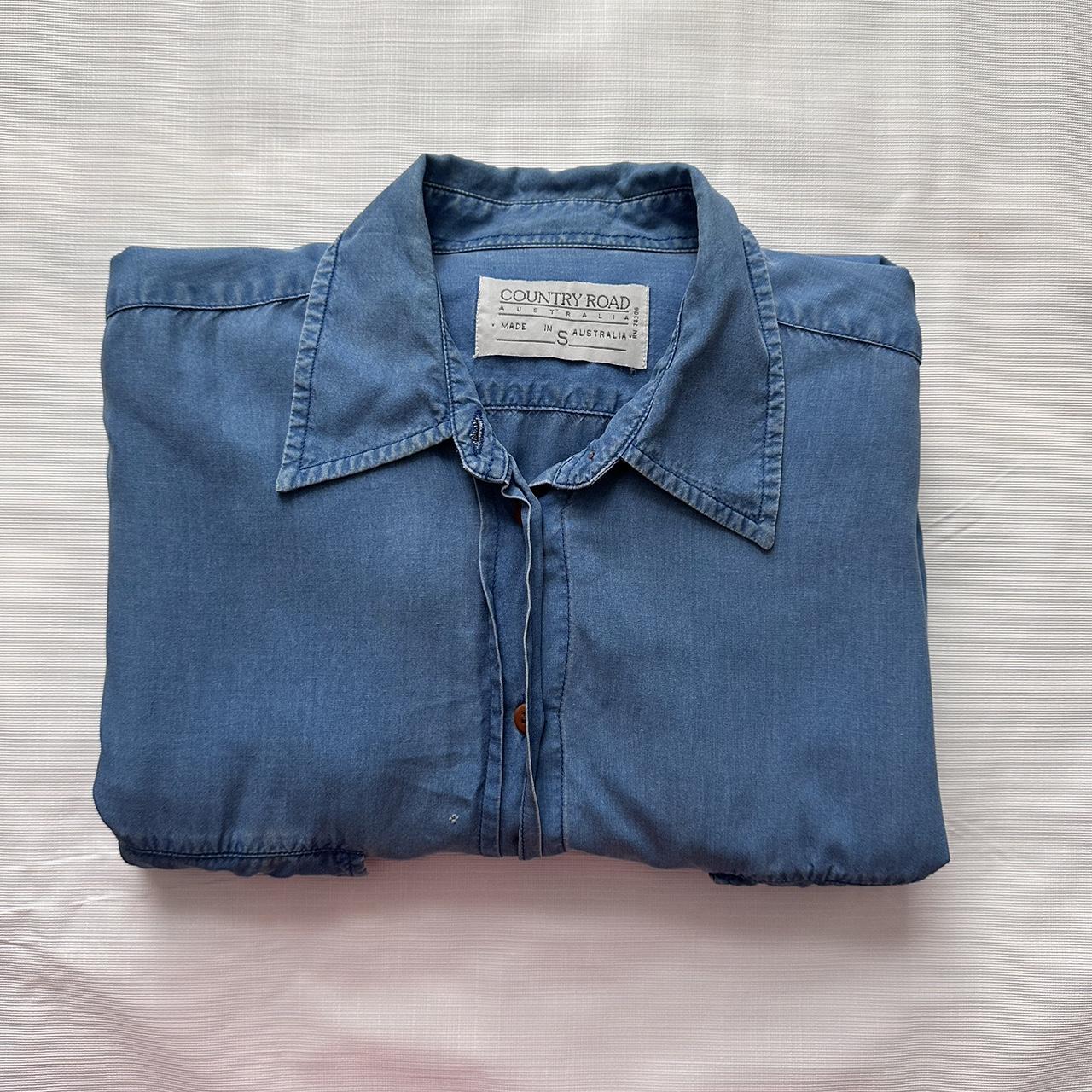 Country Road Men’s vintage denim shirt Size:... - Depop