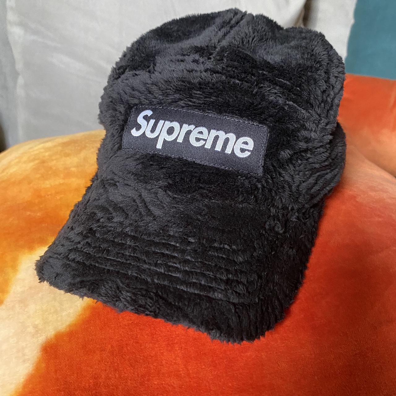 Supreme Swirl Fleece Camp Cap Black