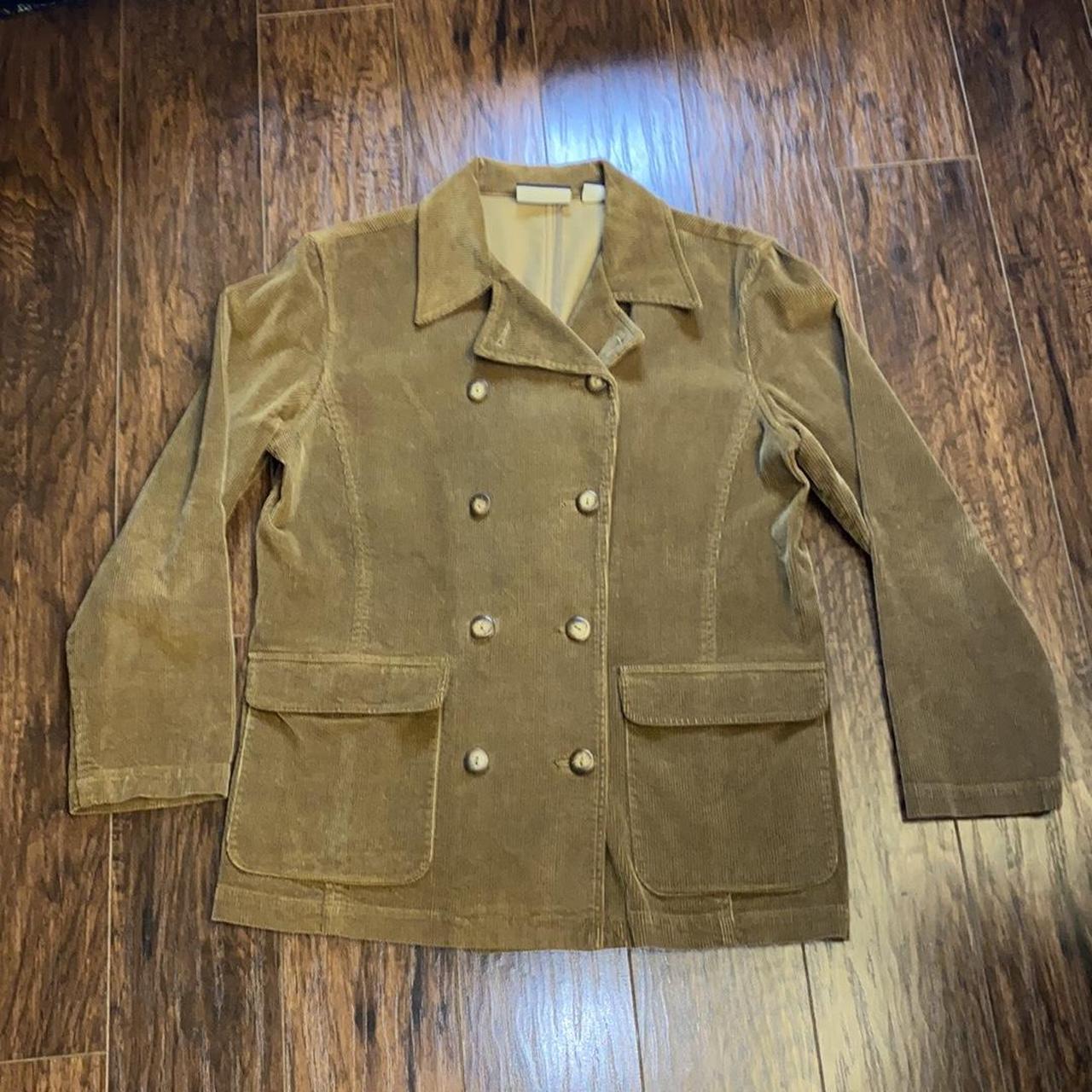 Vintage 90s LizSport Corduroy Blazer Jacket Size -... - Depop
