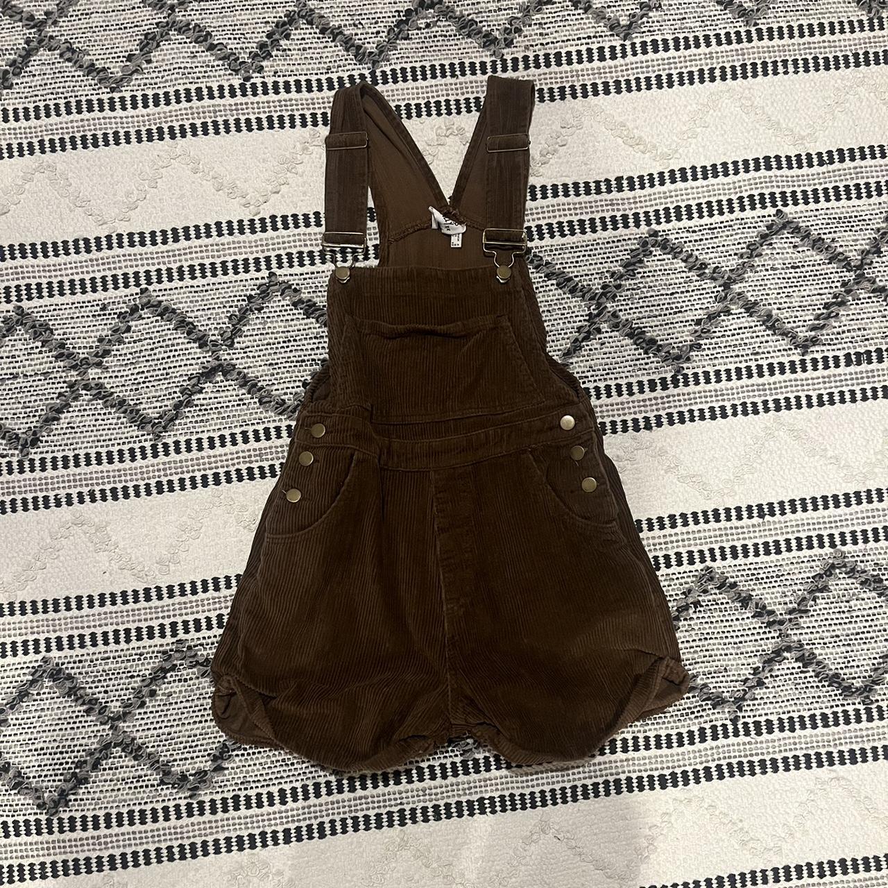 Princess Polly Women's Brown Dungareesoveralls Depop