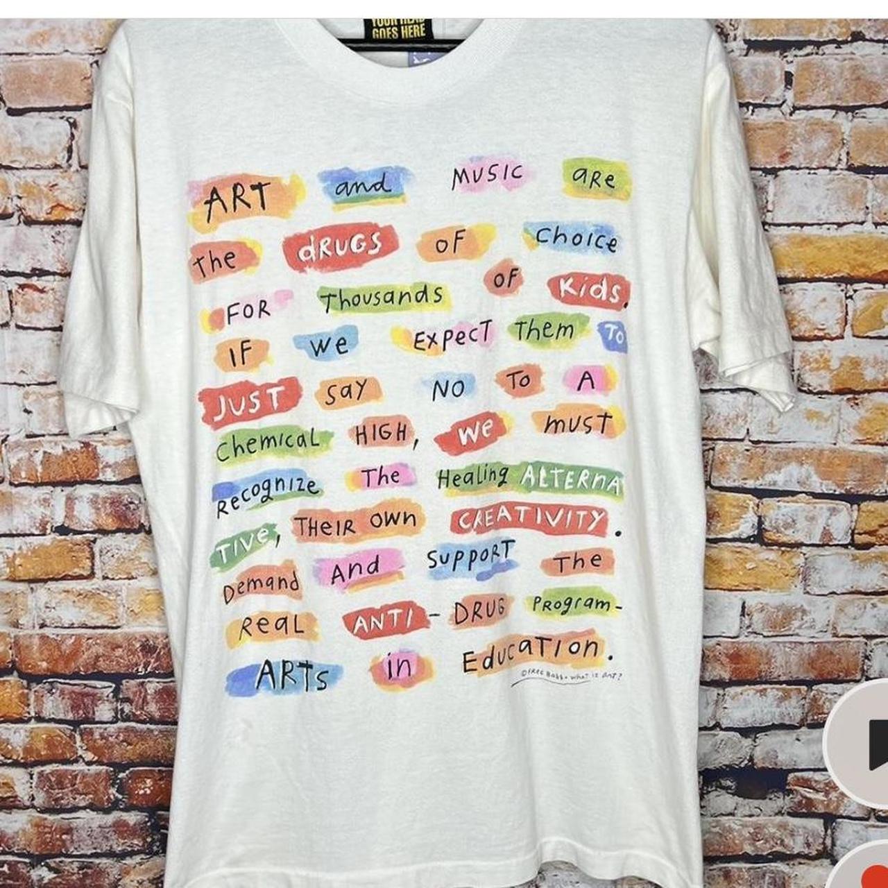 Vintage Fred Babb What Iz Art T Shirt 90s Size: L... | Depop 