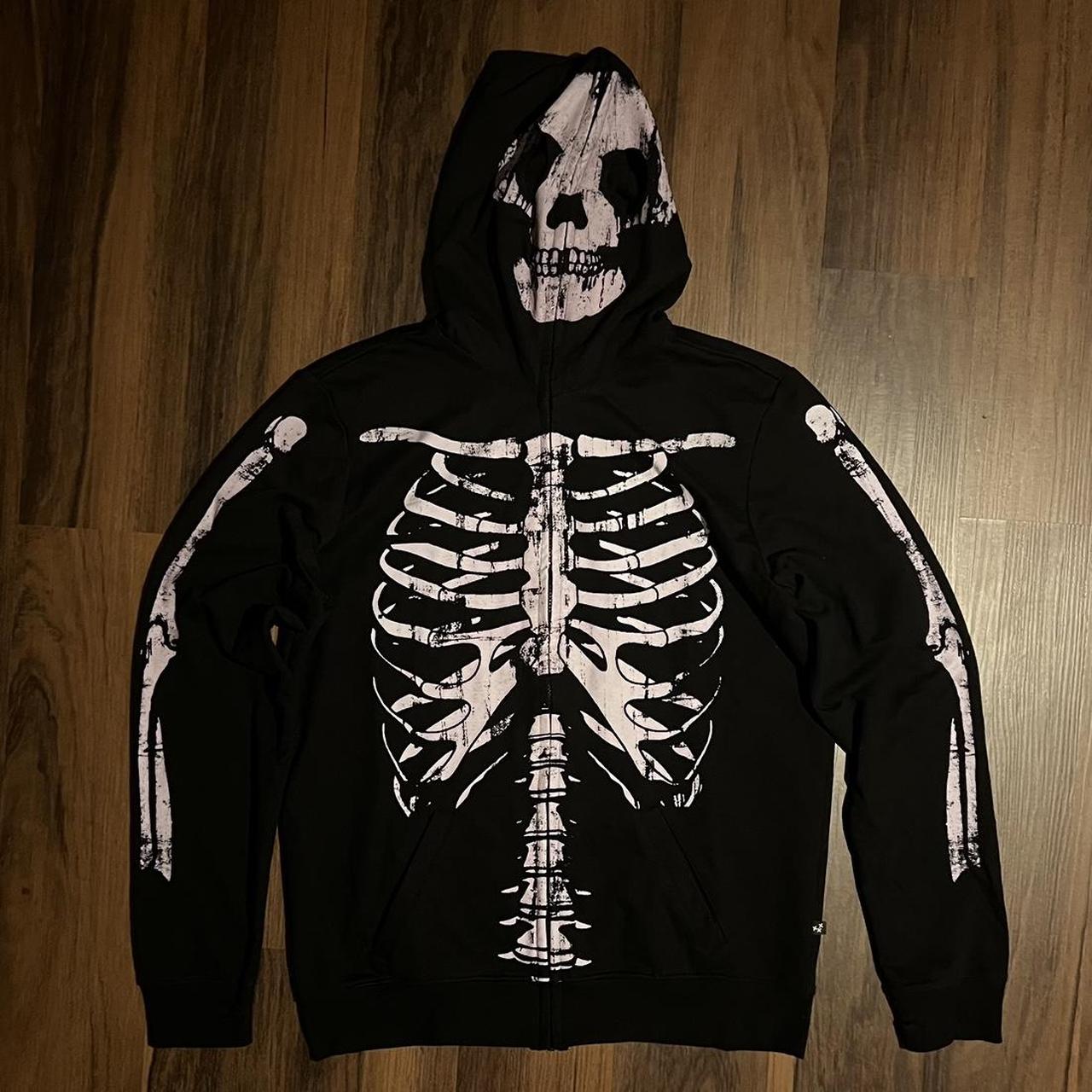 XXX Rude Skeleton full zip hoodie Condo - 9/10... - Depop