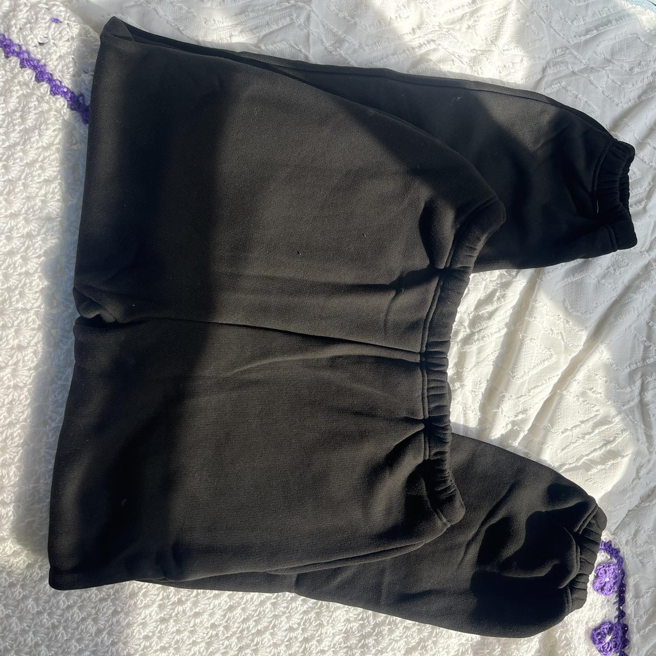 Black sweatpants / tracksuit Remmie by Riley Size... - Depop