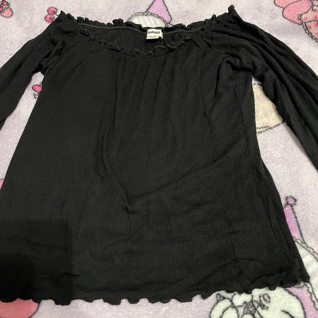 cute ruffled off the shoulder long sleeve from... - Depop