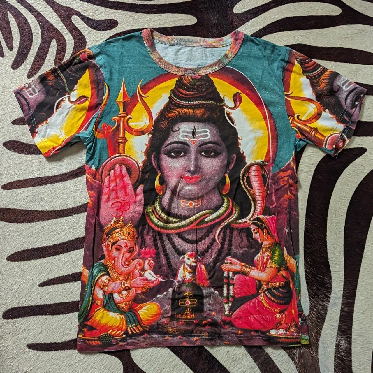 Vintage Y2K Shiva AOP Shirt Material:... - Depop