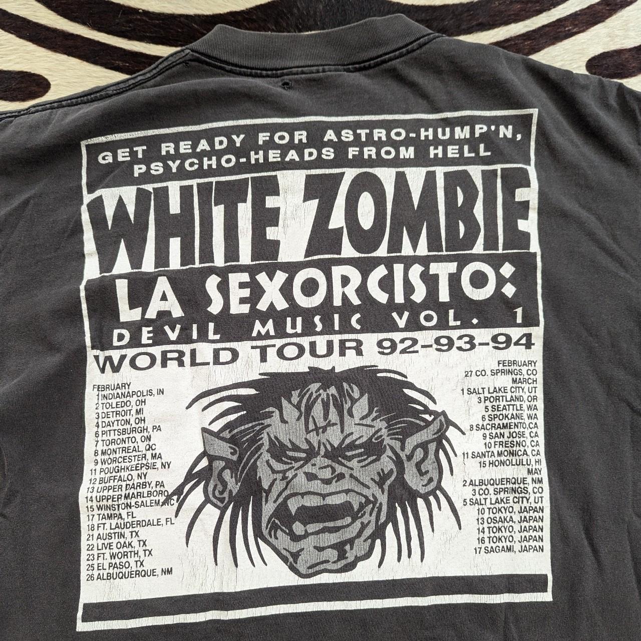 Vintage White Zombie '90s, 92-93-94 Tour Tee t-shirt | Depop