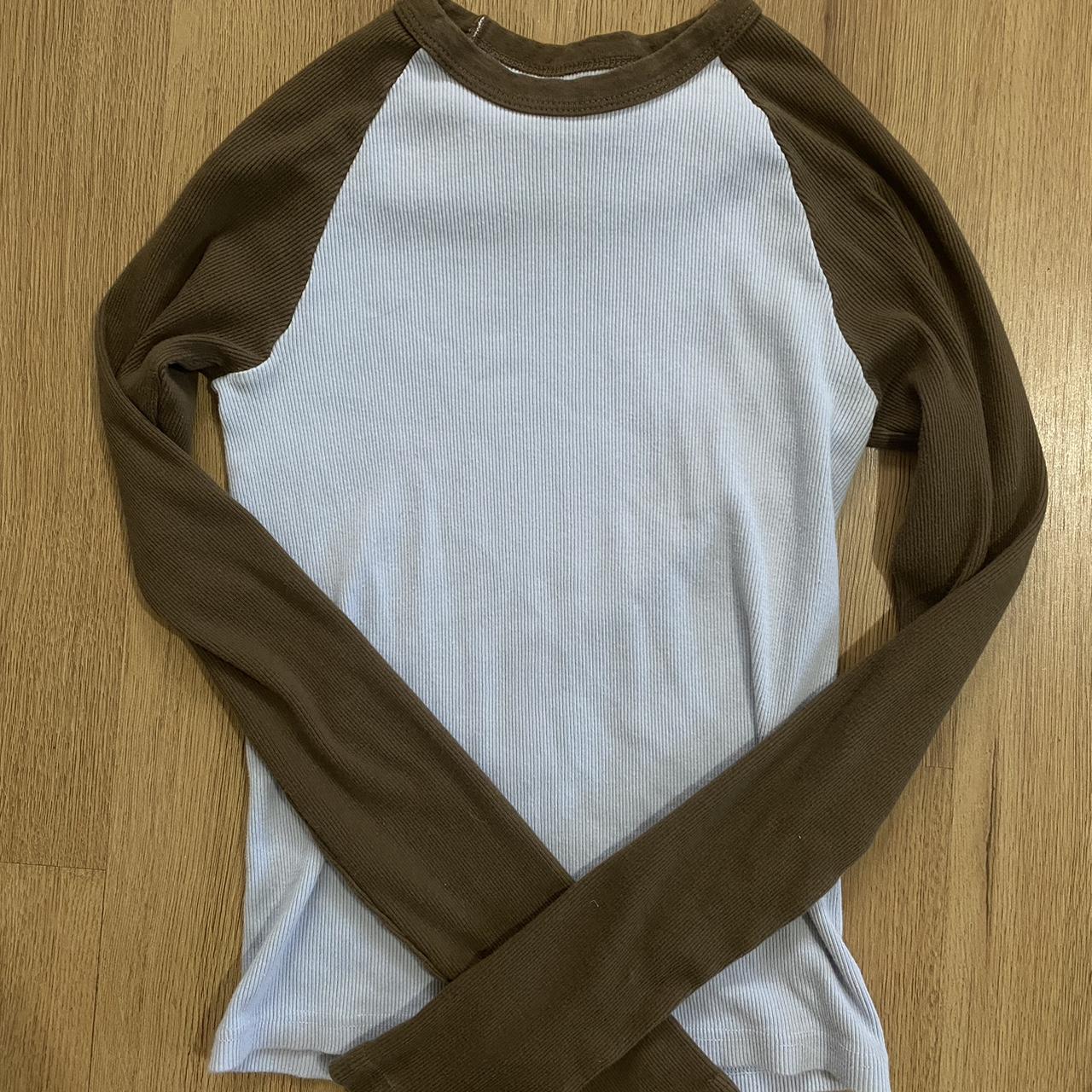 Brandy Melville blue and brown long sleeve Perfect... Depop