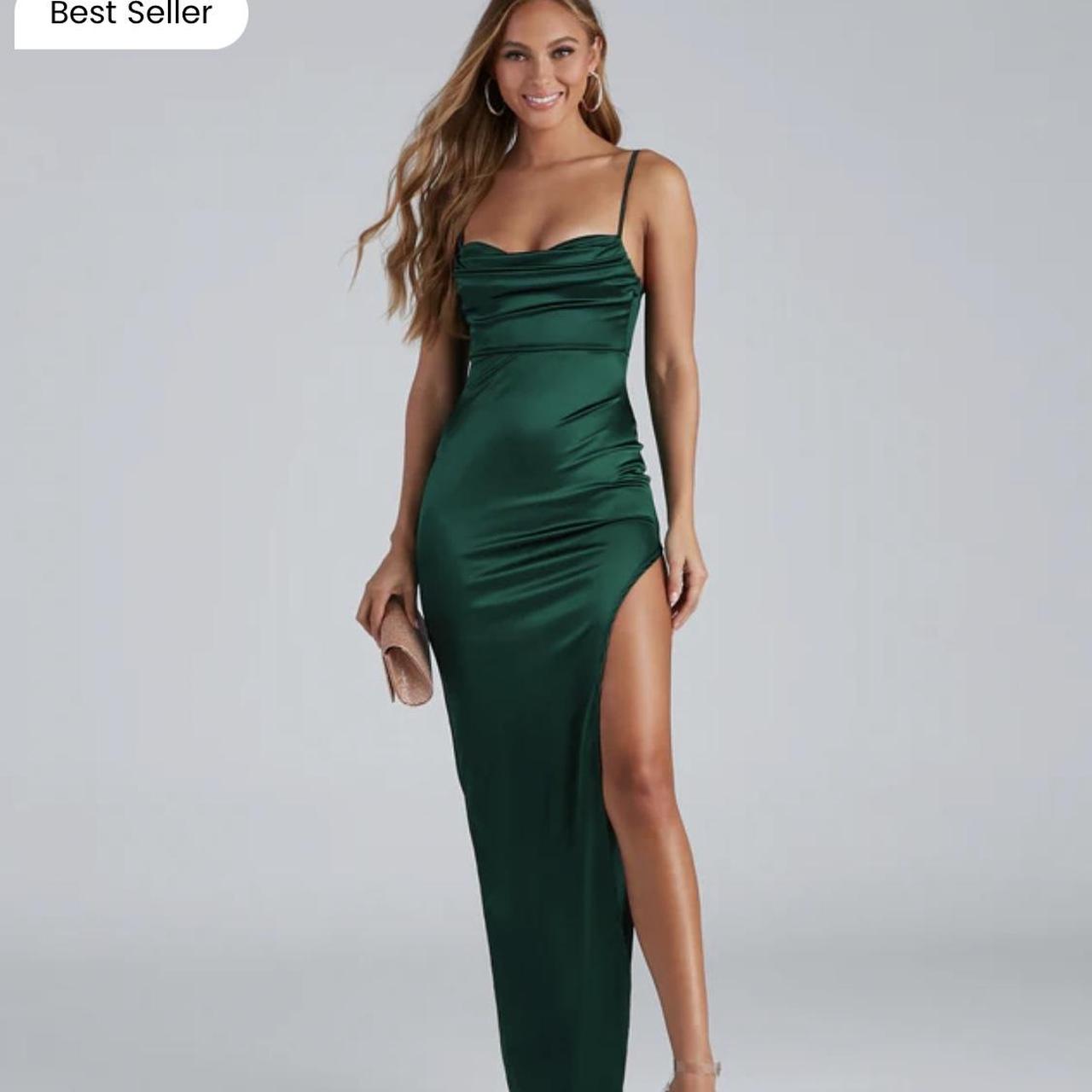 Windsor- beautiful emerald green maxi dress Flaunt... - Depop