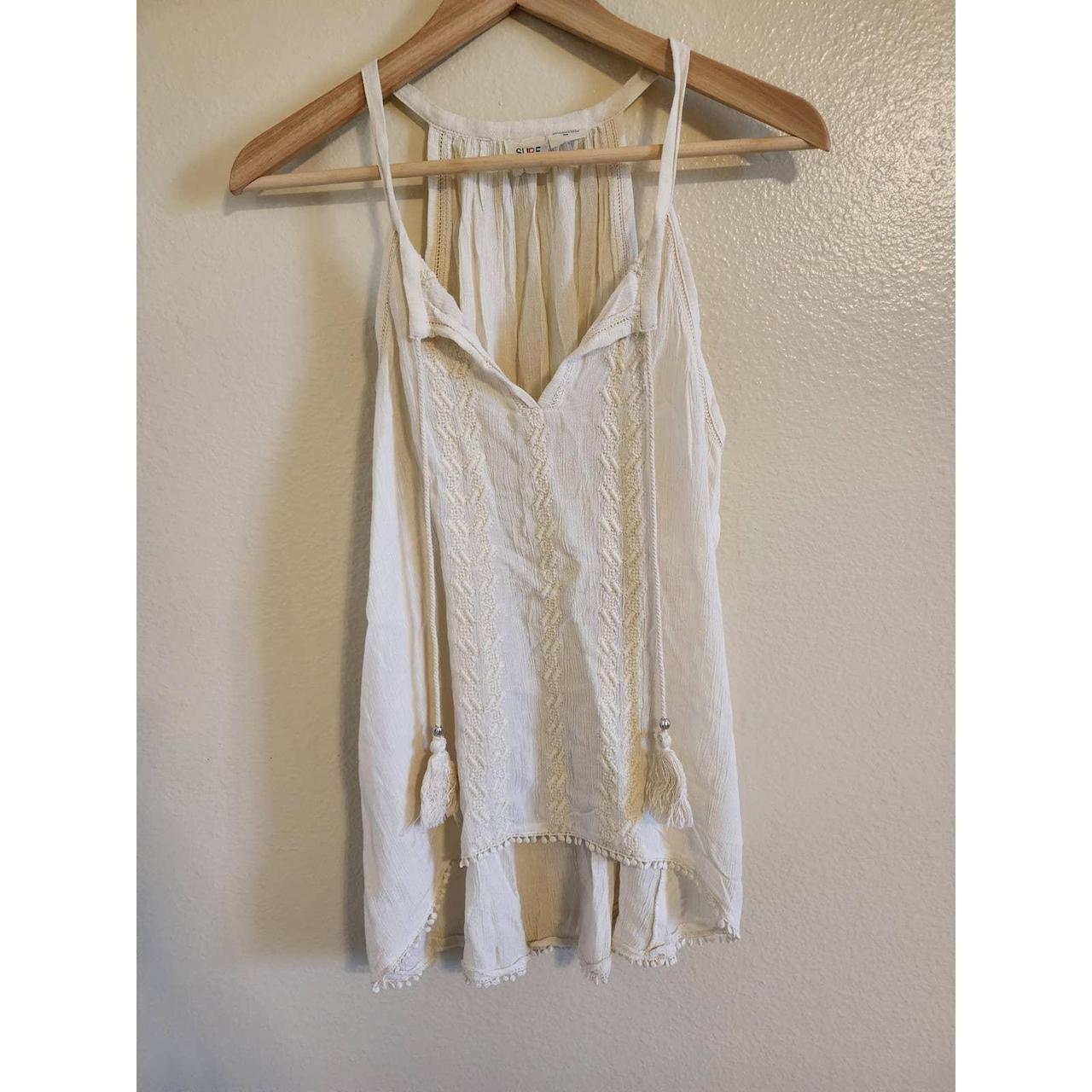 Surf Gypsy Women's Cream Blouse | Depop