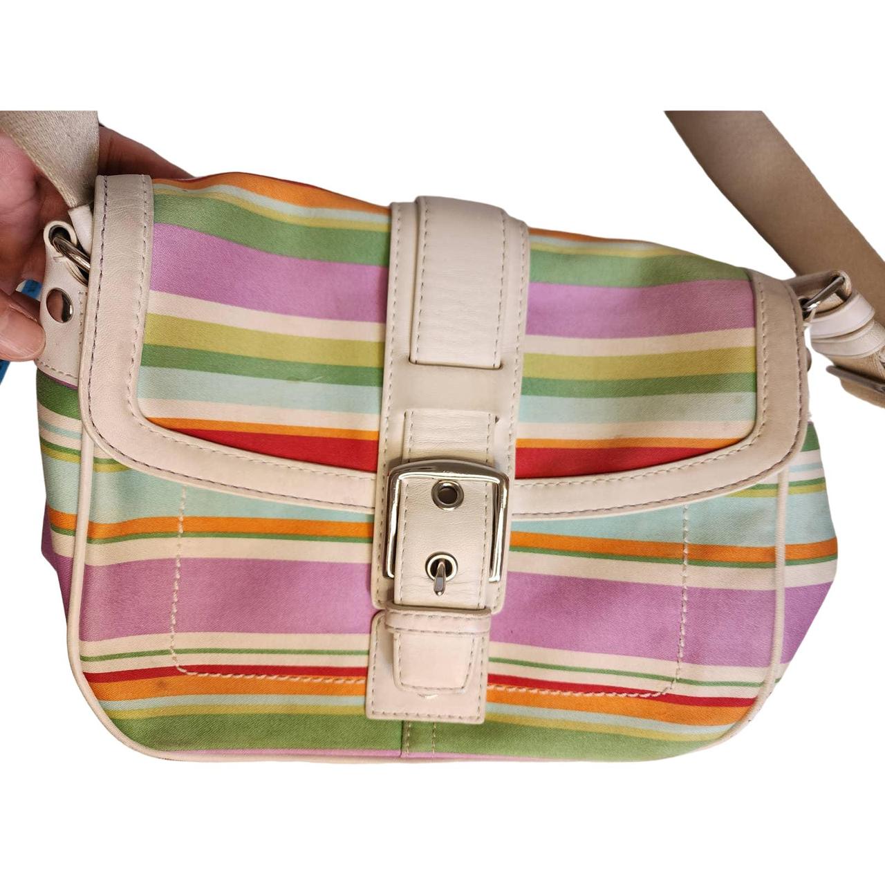 Women's Rainbow Striped Crossbody Bag