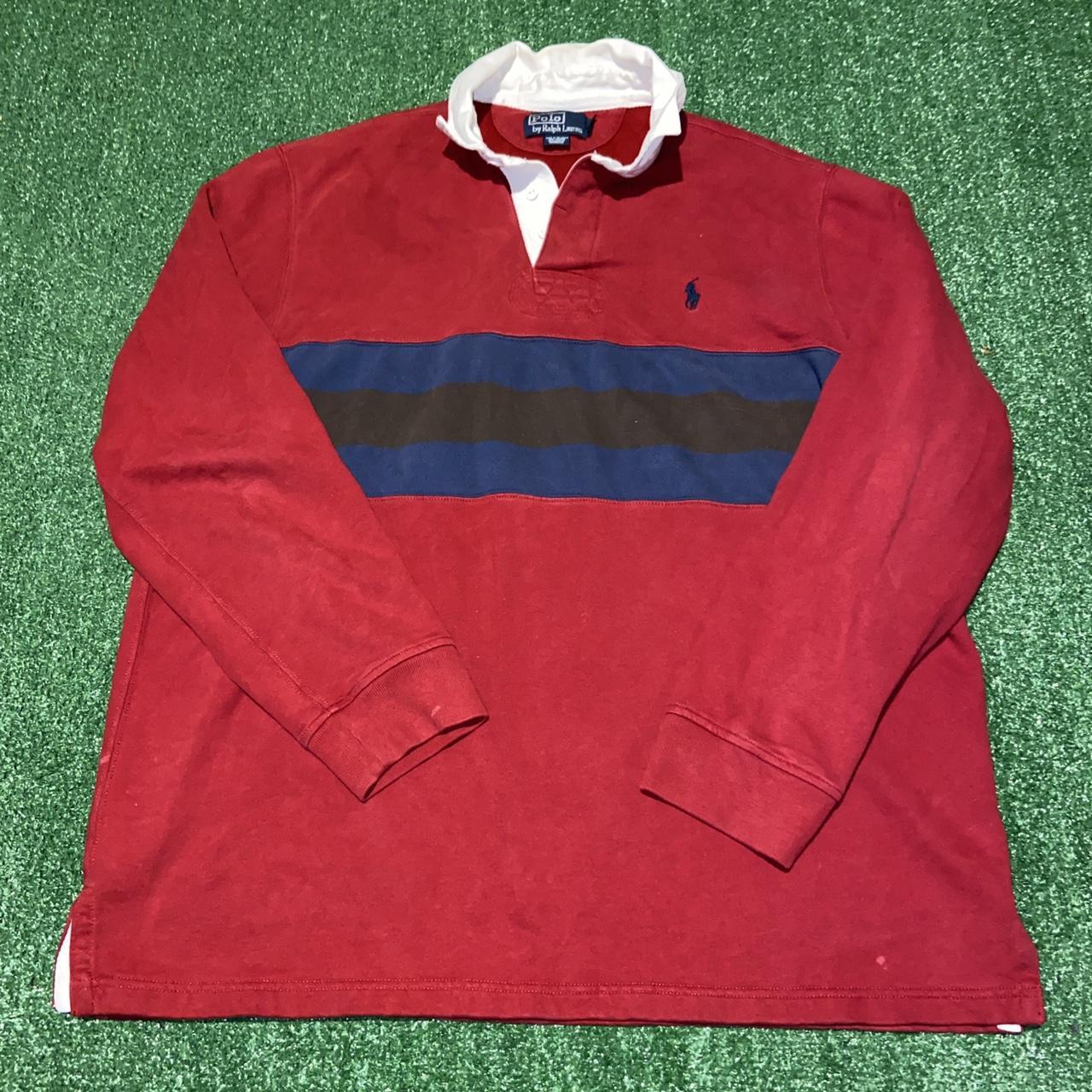 Polo Ralph Lauren Long Sleeve Rugby Style Polo Shirt... - Depop