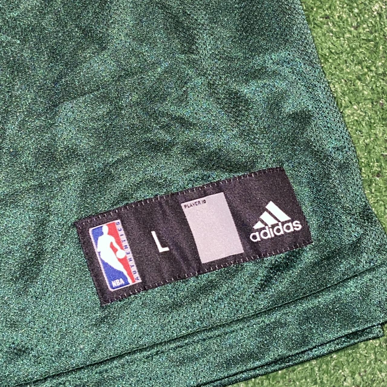 Adidas Men's Green and White T-shirt (2)