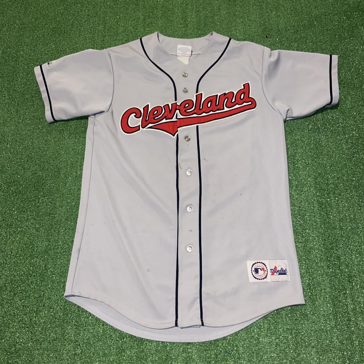 Majestic MLB Cleveland Indians Baseball Jersey - - Depop