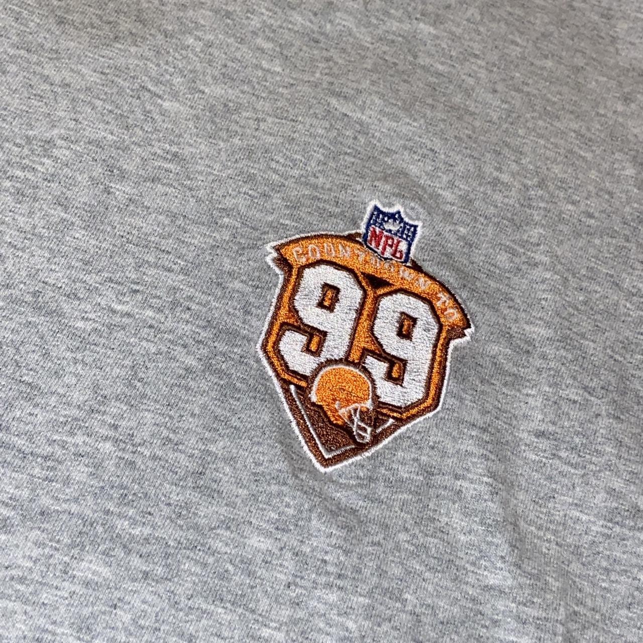 CLEVELAND BROWNS LEE SPORT COUNTDOWN TO 99 VINTAGE T SHIRT MEDIUM GREY