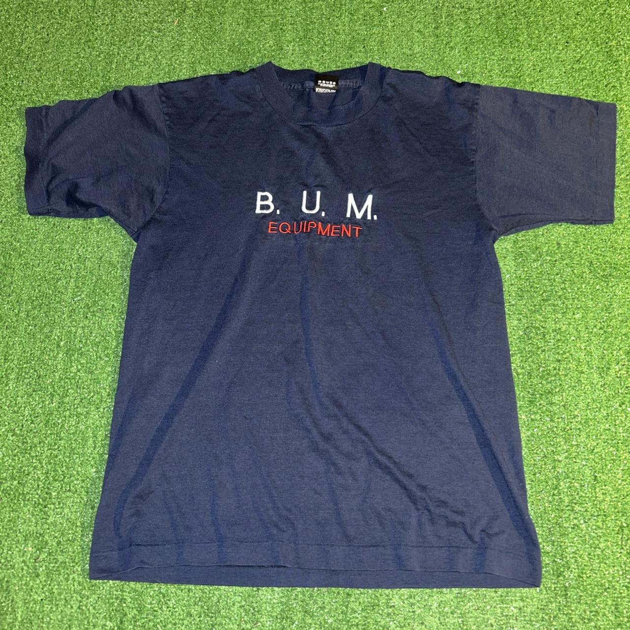 VTG 80s BUM Equipment Spell Out Shirt - Mens Size... - Depop