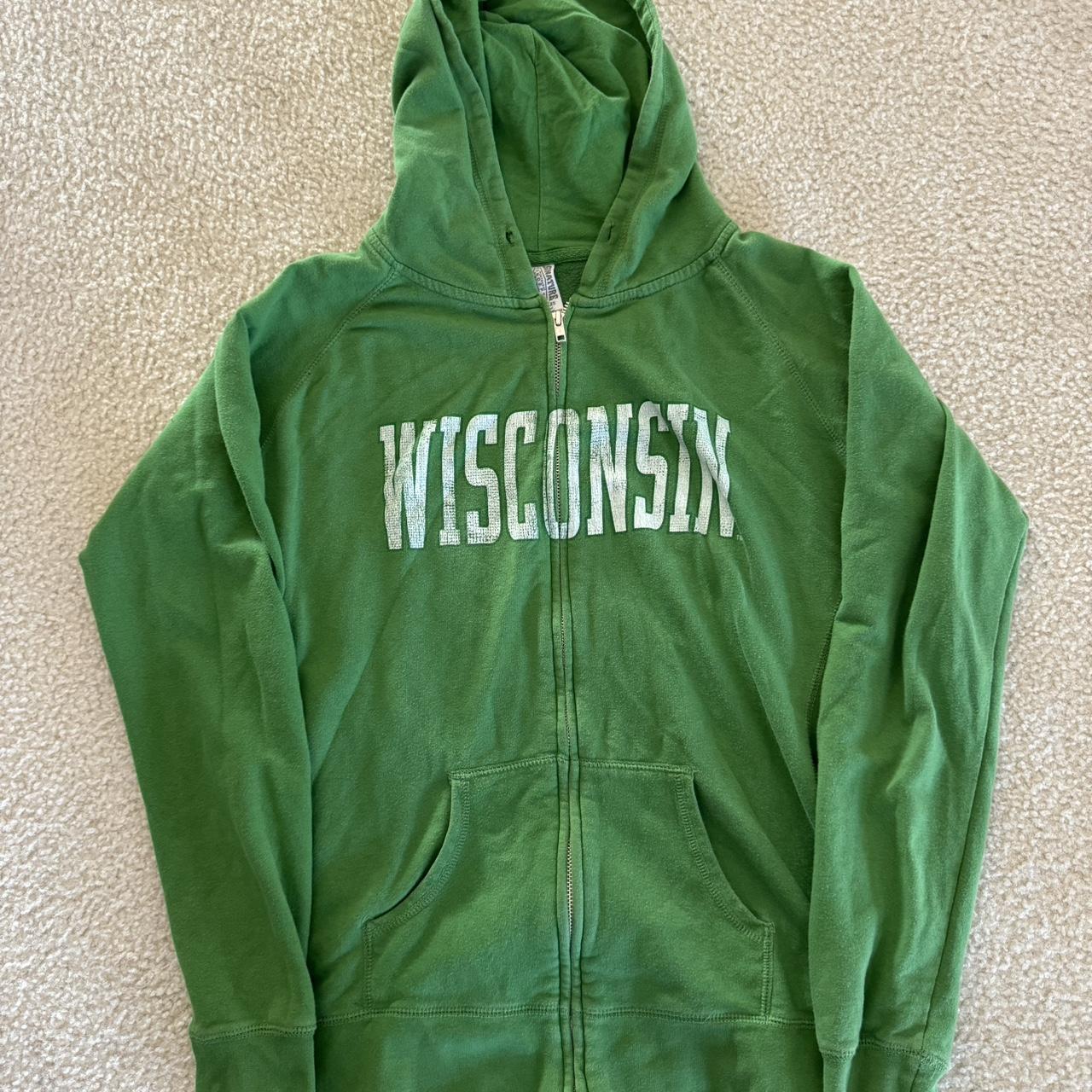 Green hoodie with white strings hotsell