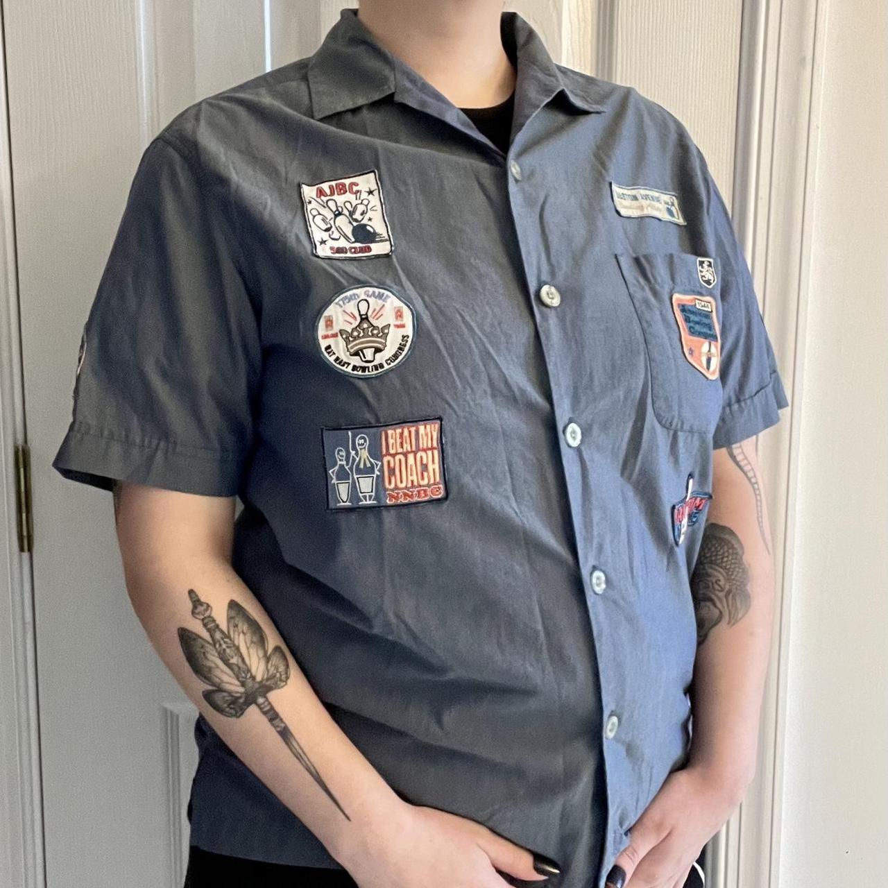 Vintage 1946 Nat Nast Bowling Team Button Up | Depop