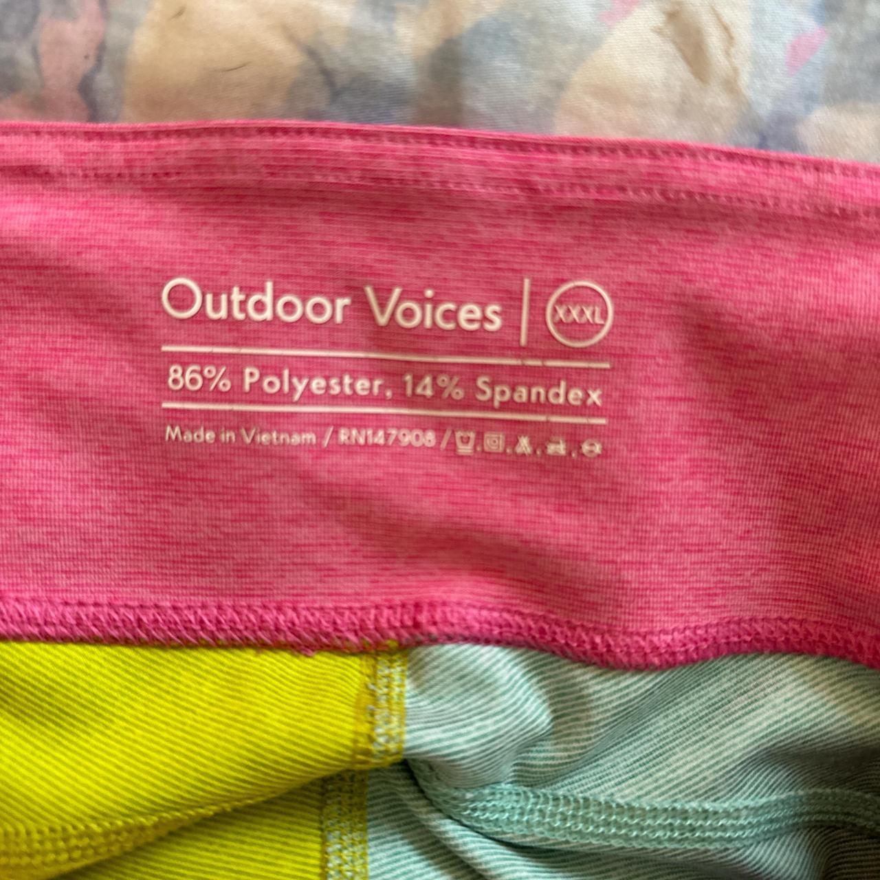 Outdoor Voices RecTrek Colorblock 3” Short in orange - Depop