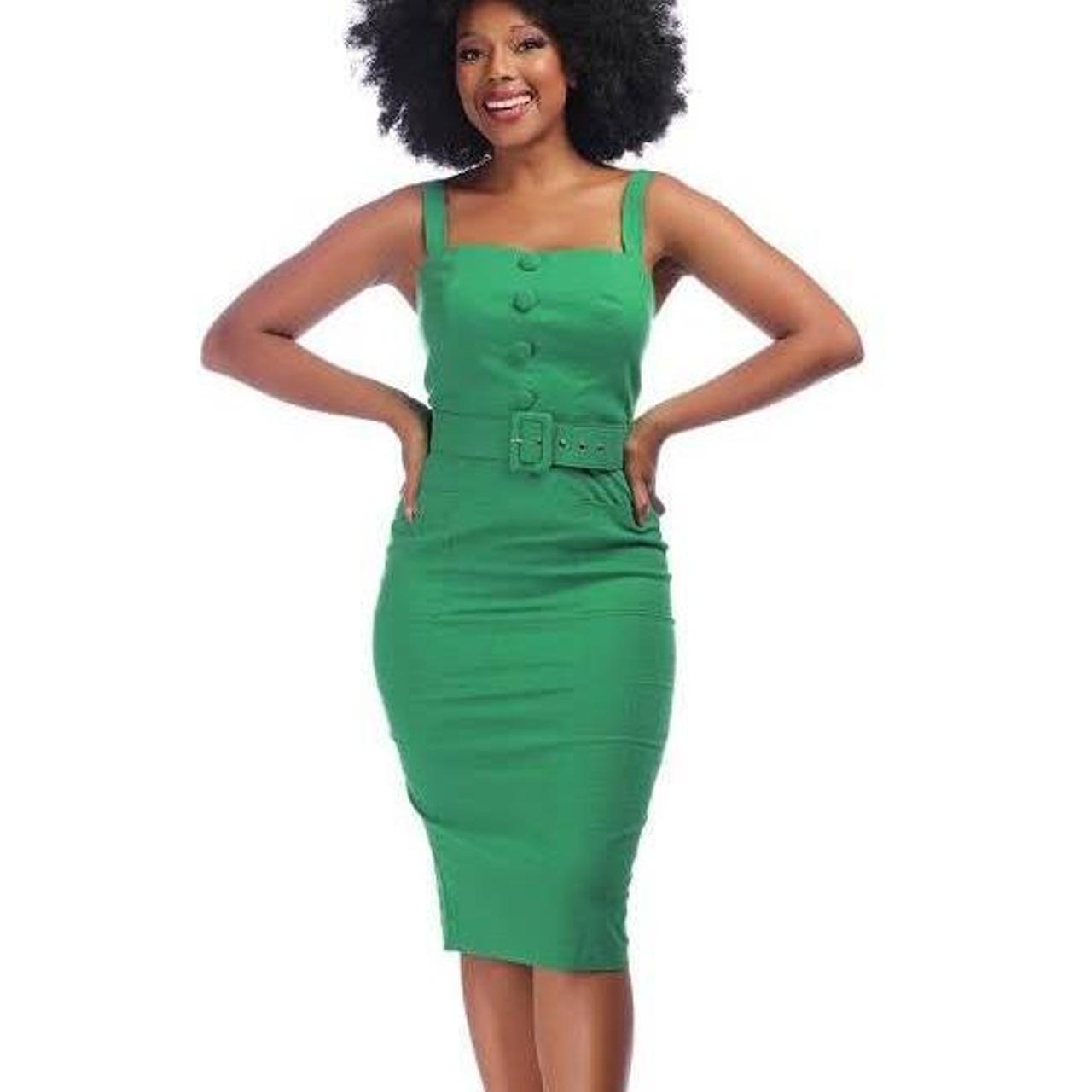 Green 2024 wiggle dress