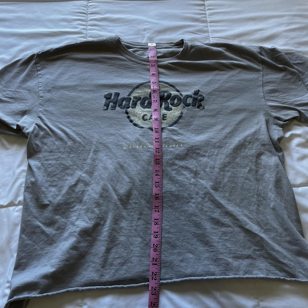 Hard Rock Cafe Women's Grey and Cream T-shirt (2)