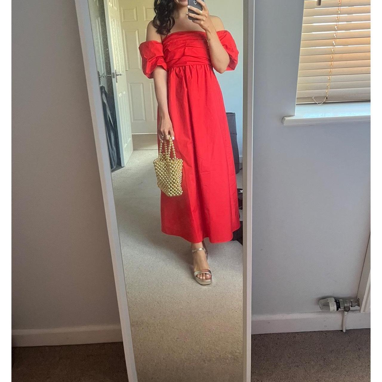 Red river island bardot wedding guest dress... - Depop